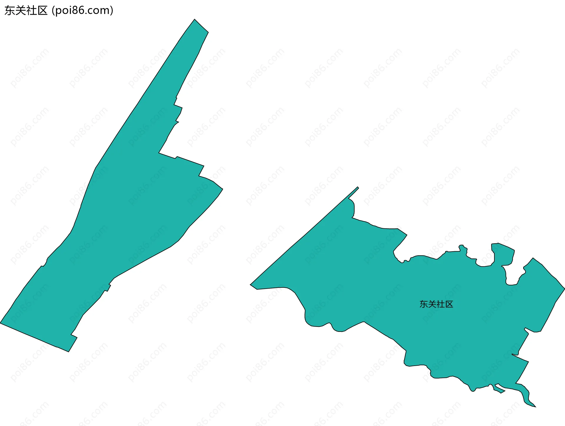 东关社区边界地图