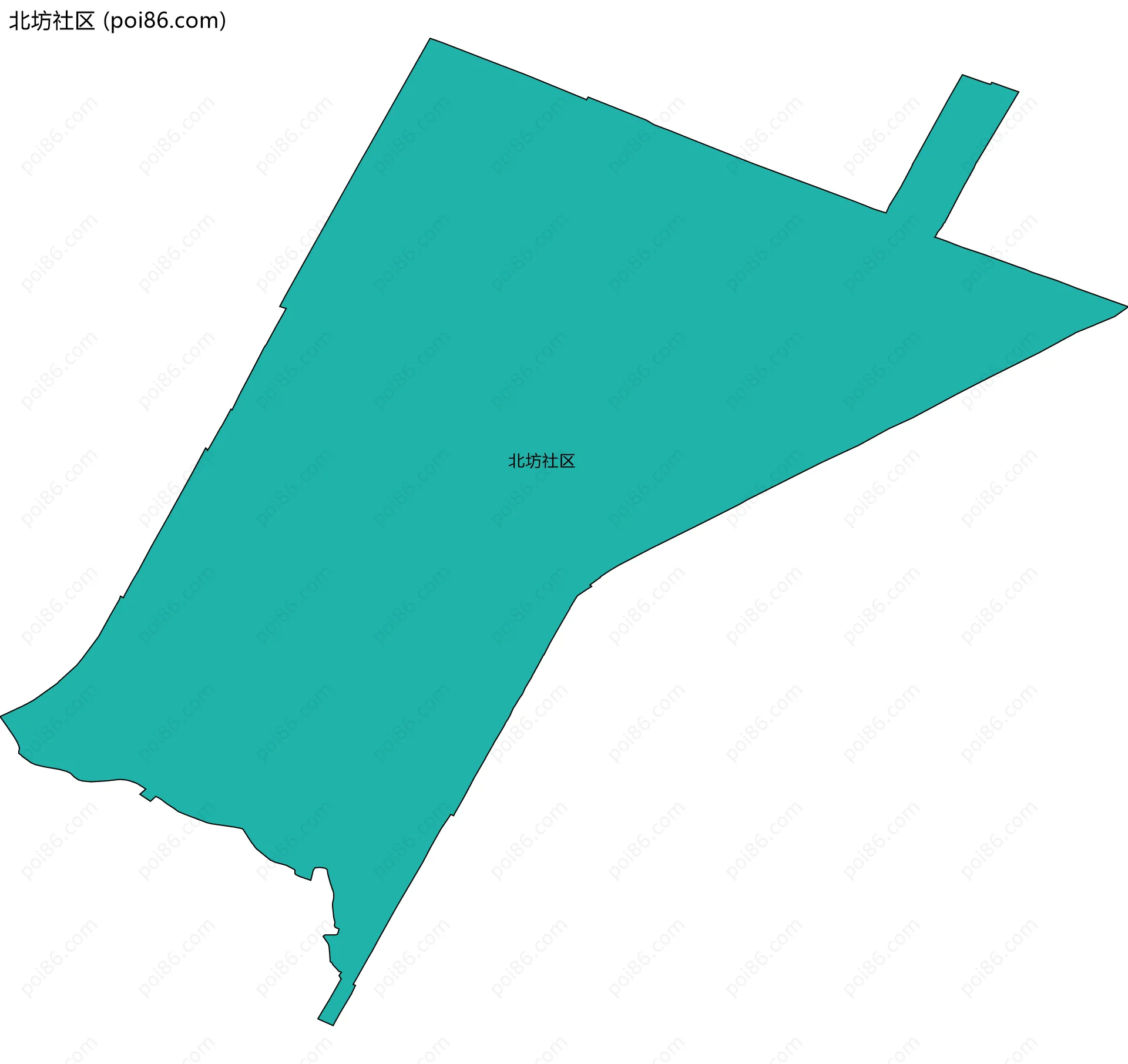 北坊社区边界地图