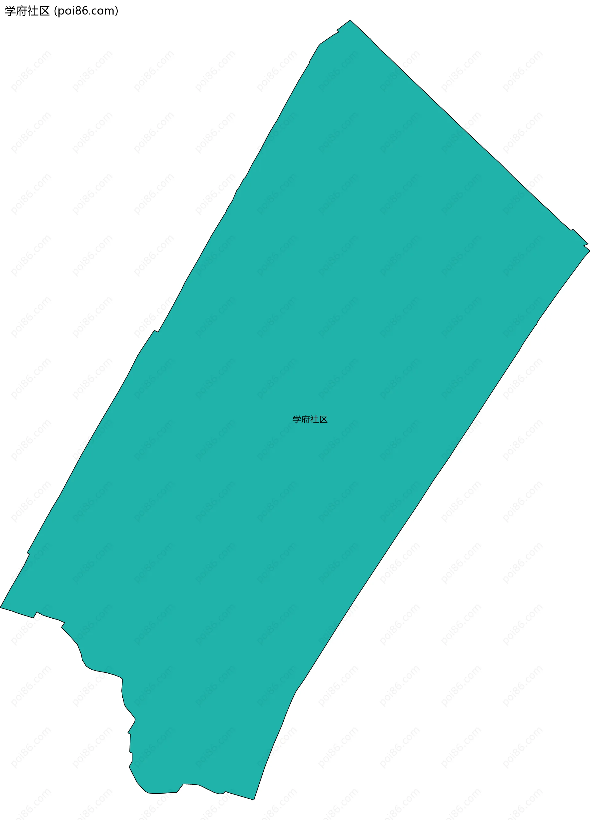 学府社区边界地图