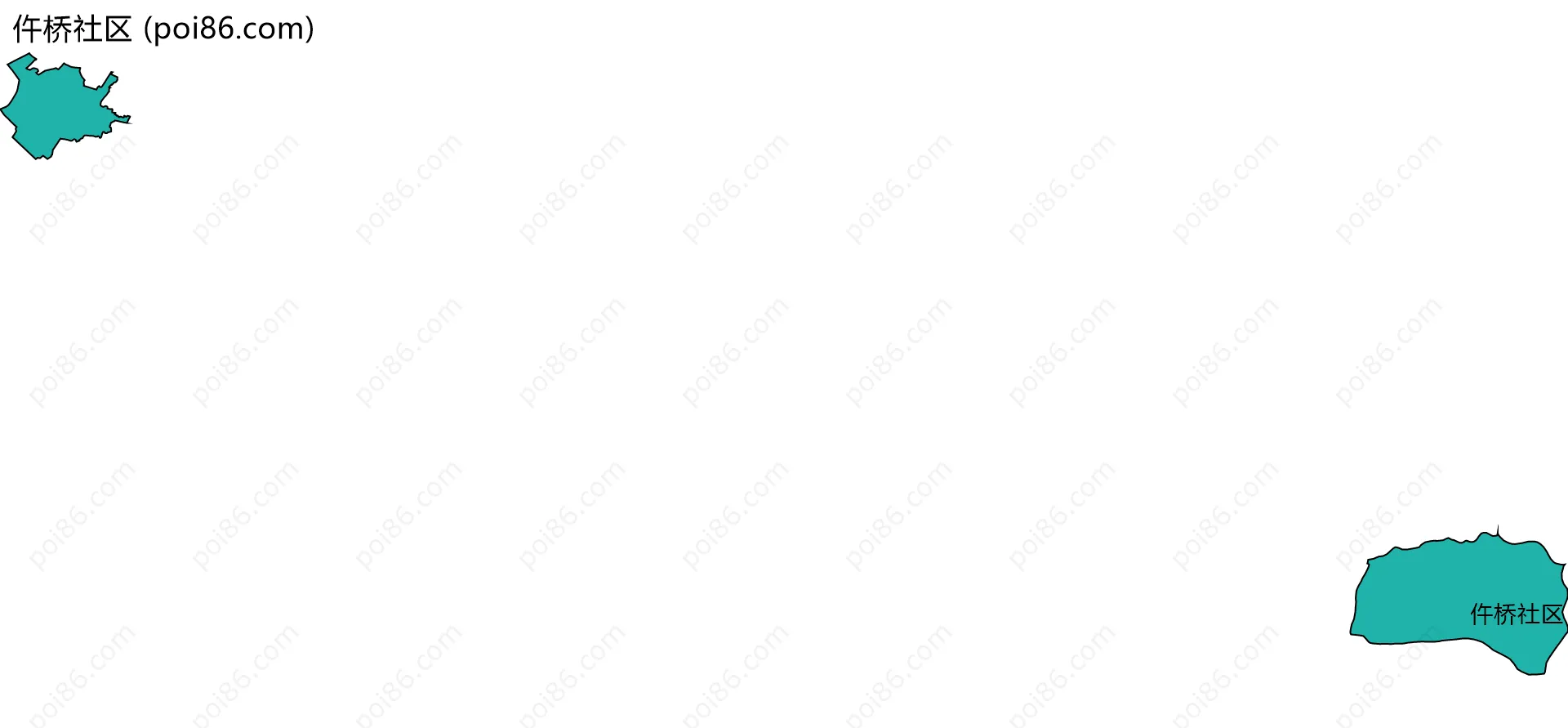 仵桥社区边界地图