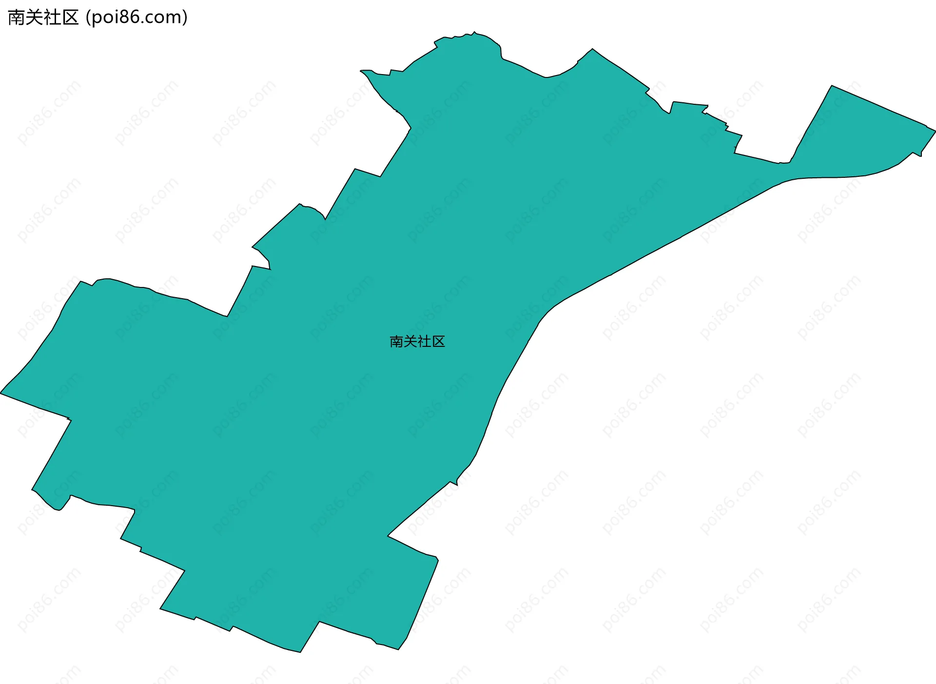 南关社区边界地图
