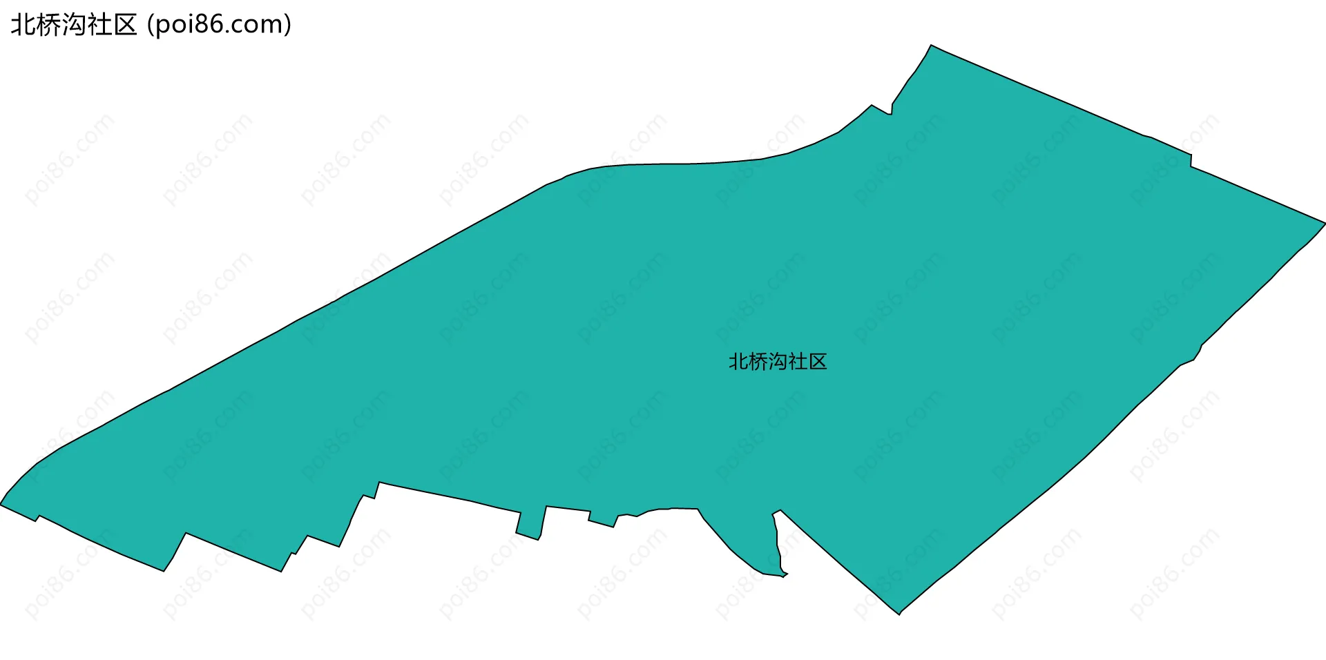 北桥沟社区边界地图