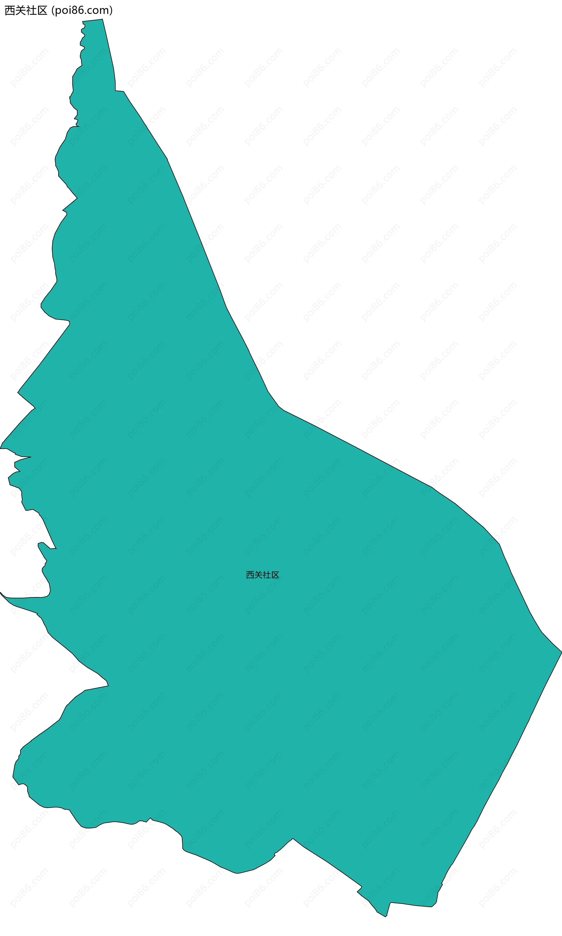 西关社区边界地图