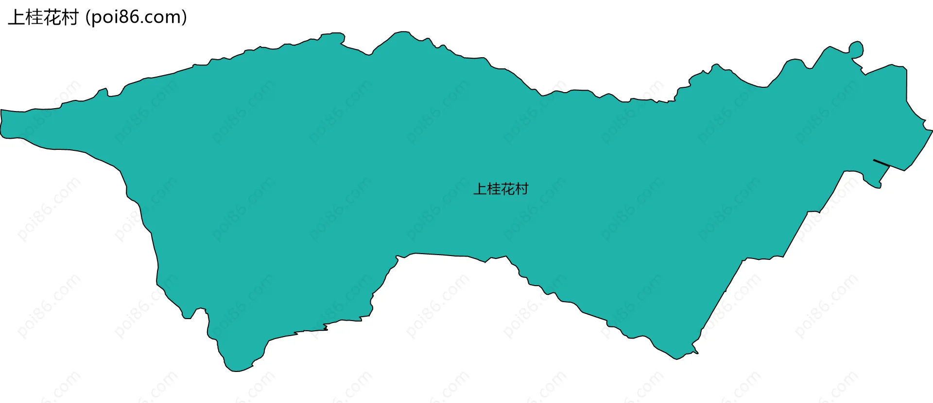 上桂花村边界地图