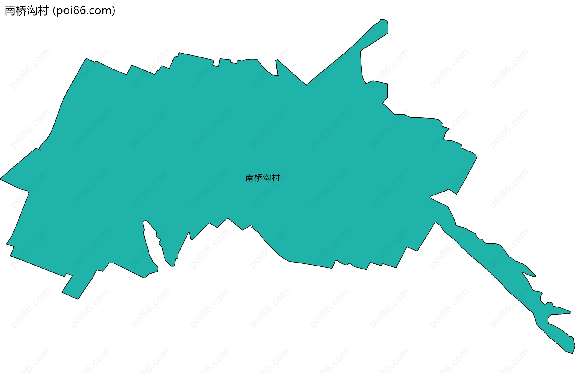 南桥沟村边界地图
