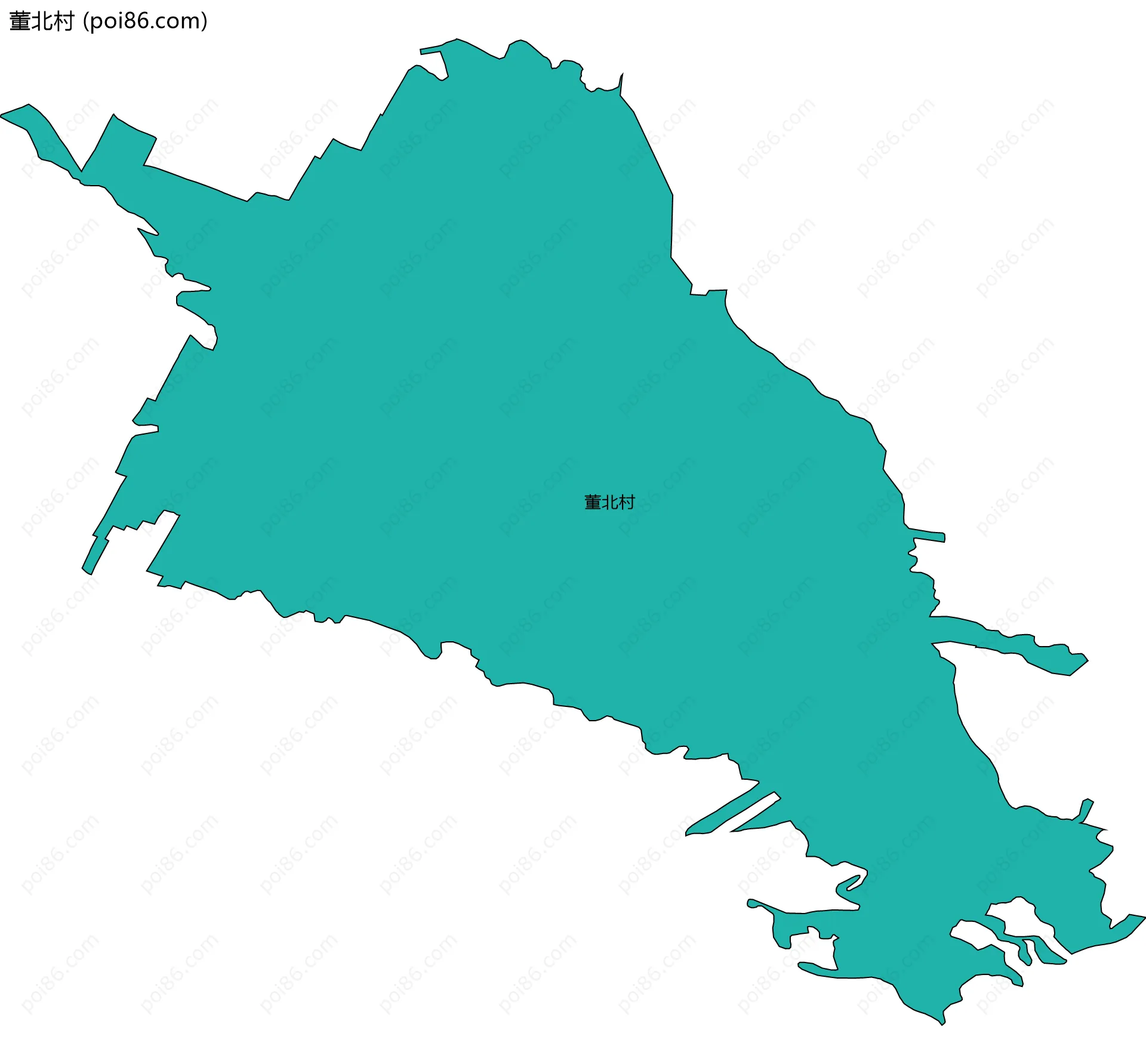 董北村边界地图