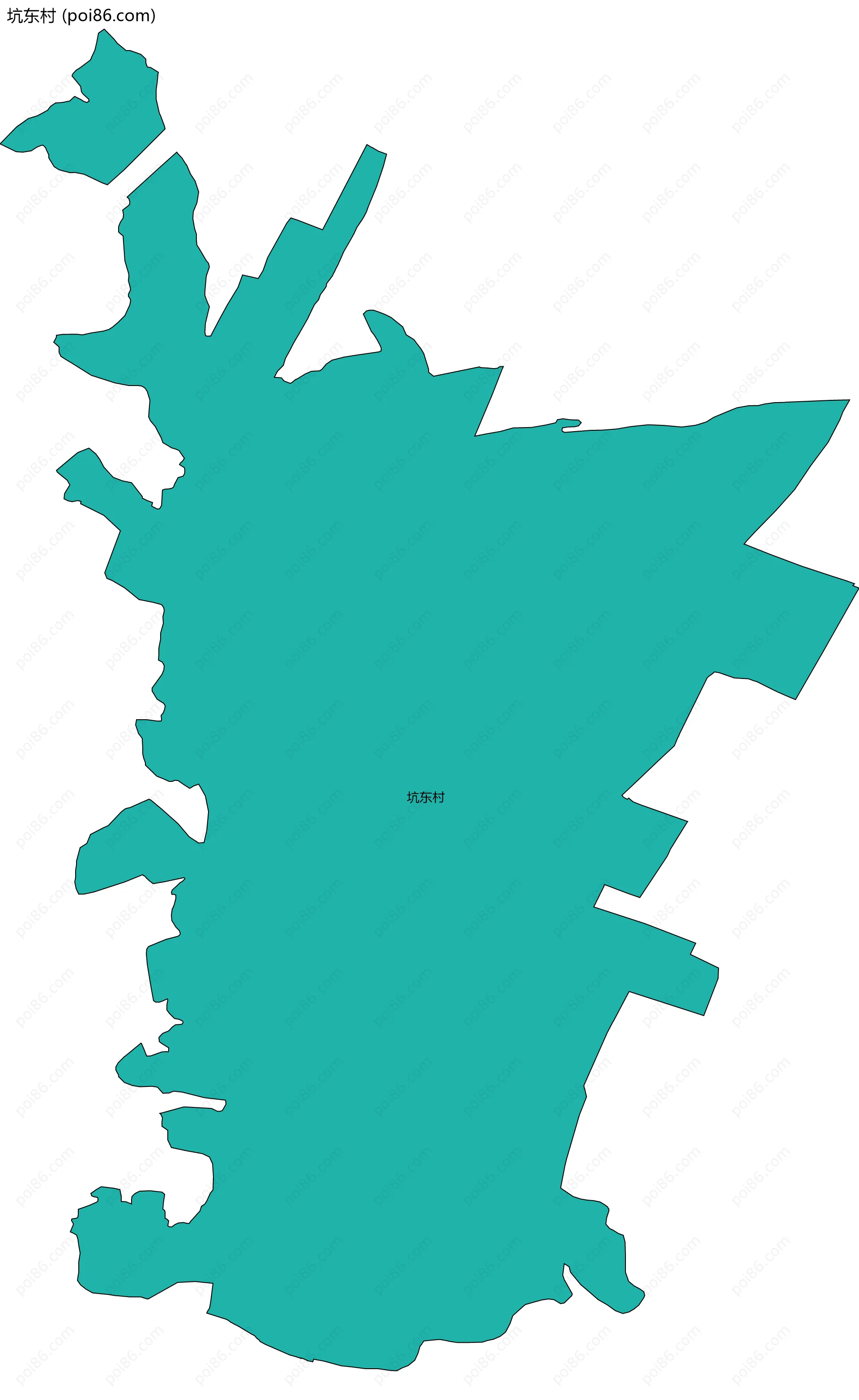 坑东村边界地图