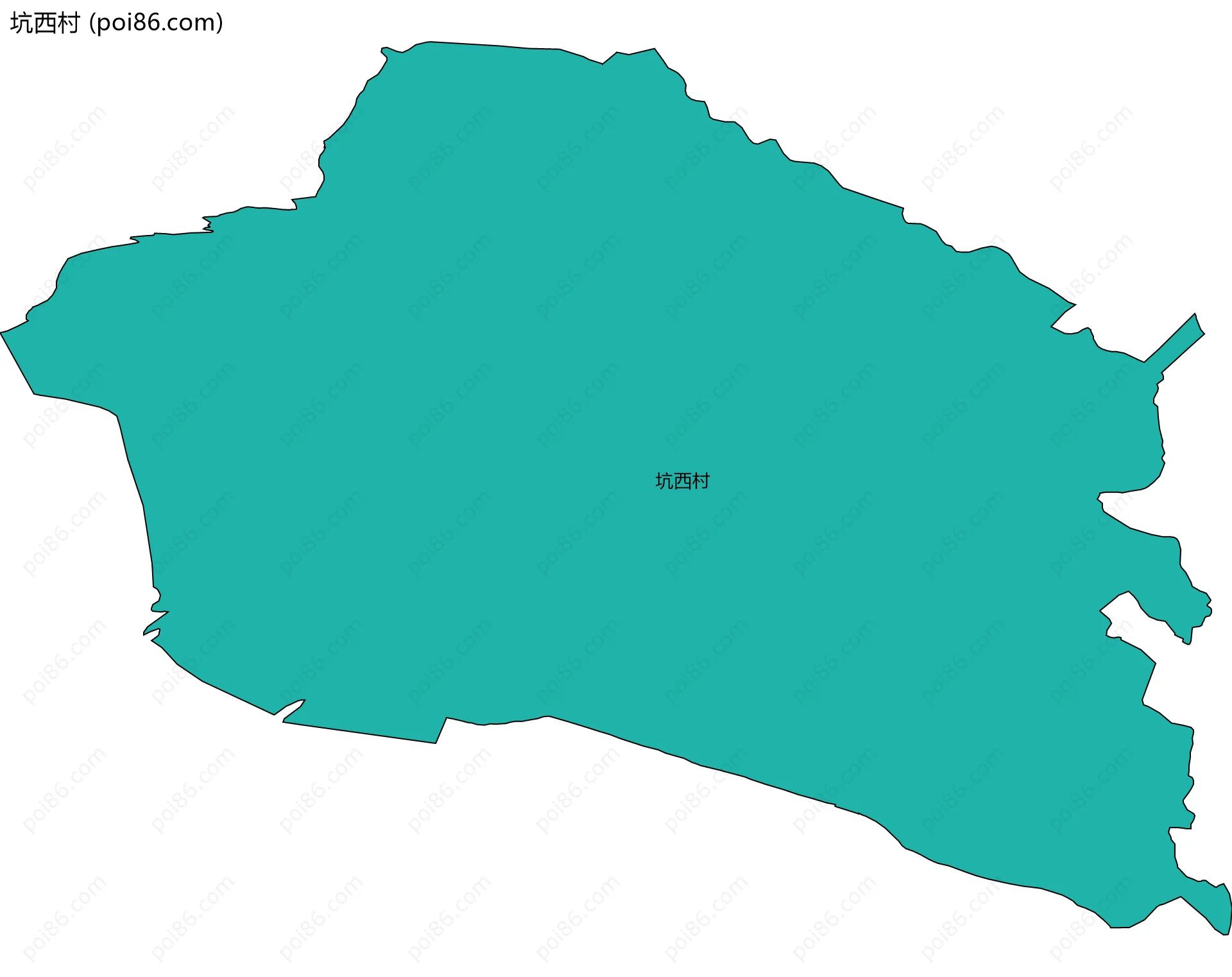 坑西村边界地图