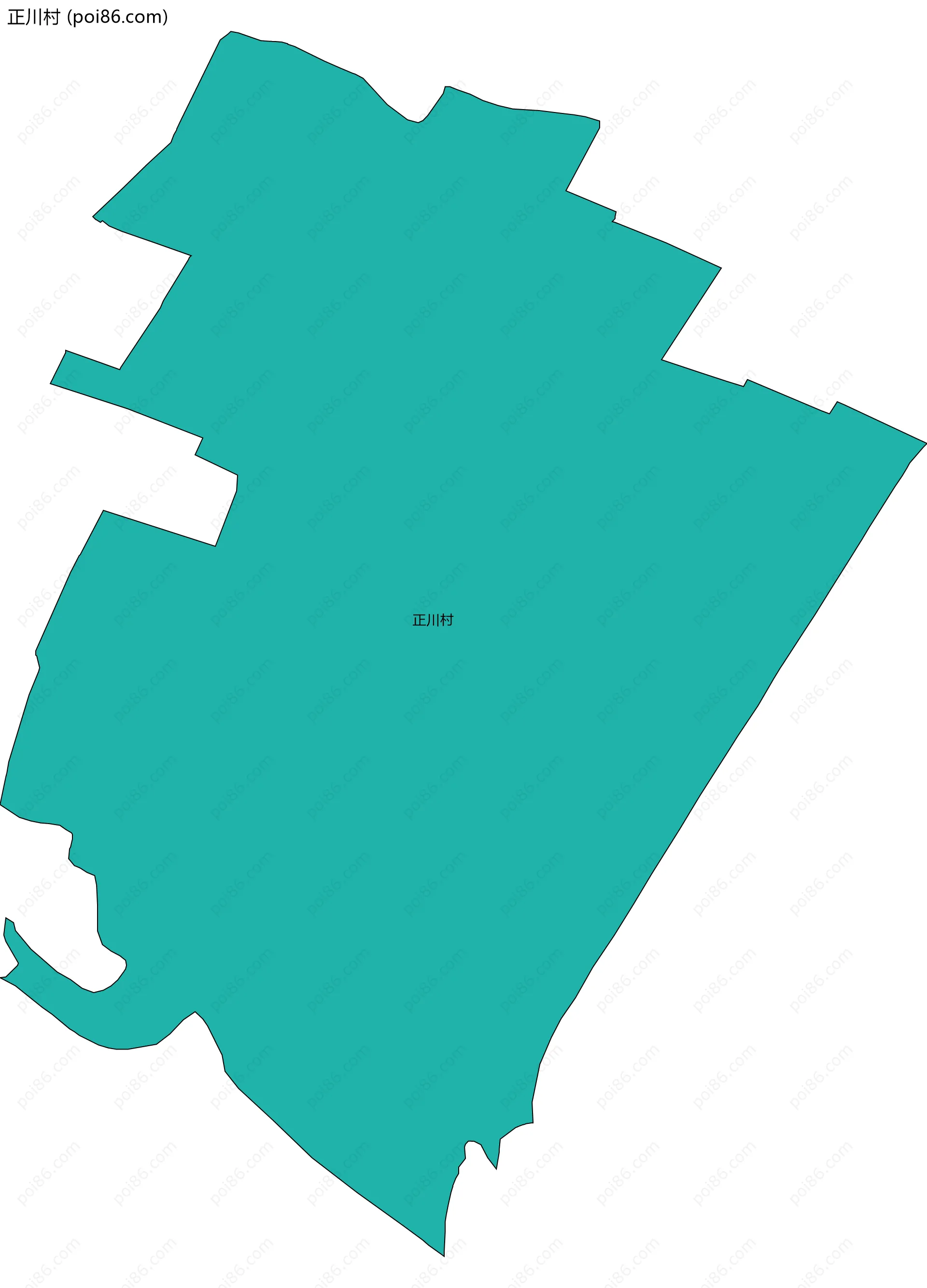 正川村边界地图