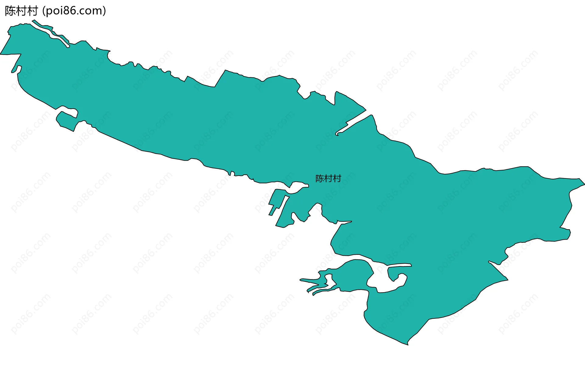 陈村村边界地图