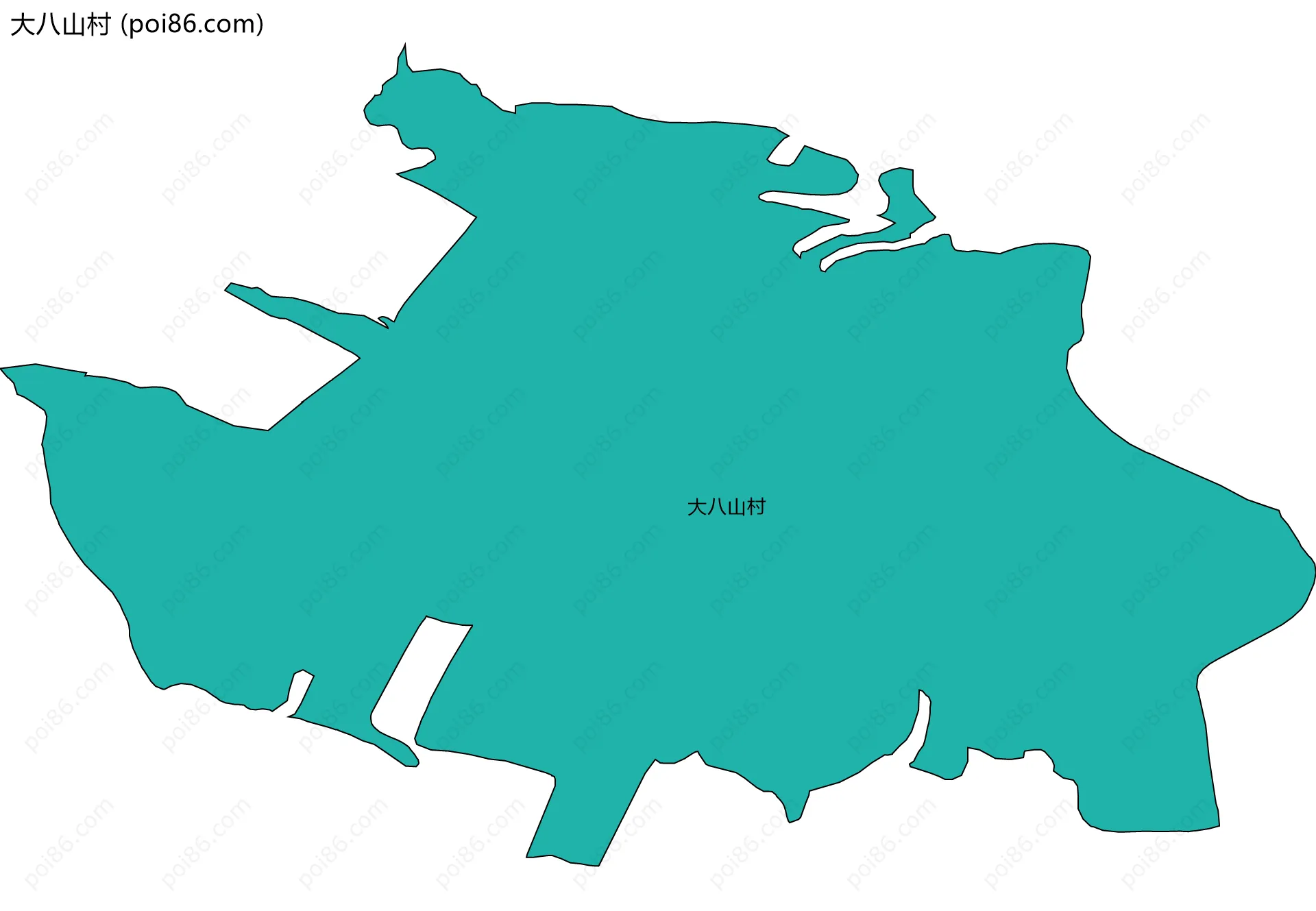 大八山村边界地图
