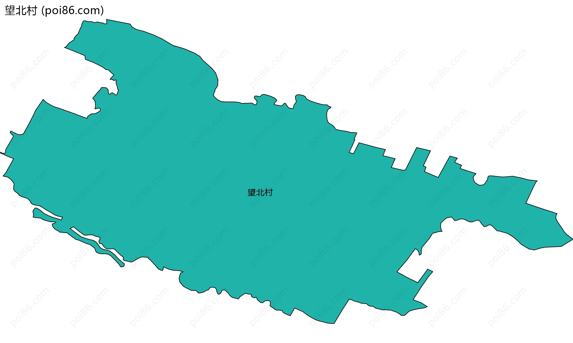 望北村边界地图