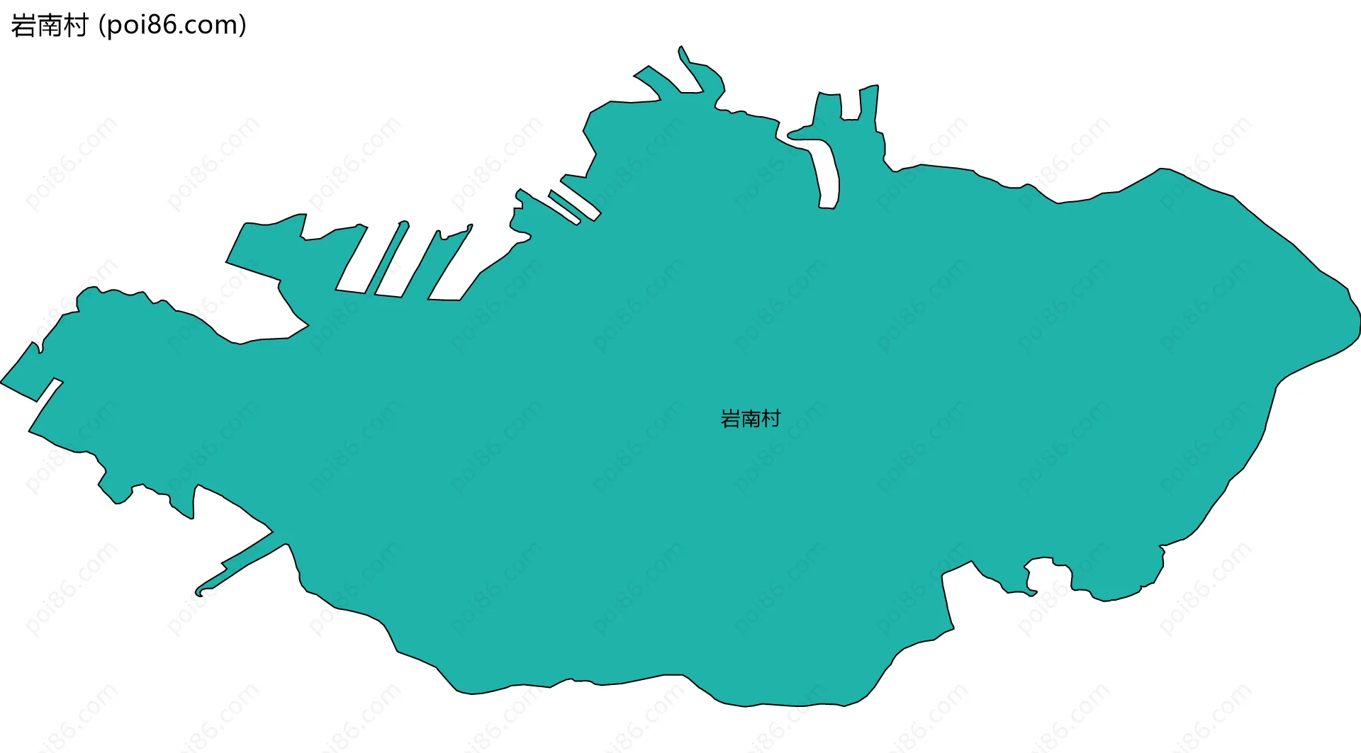 岩南村边界地图