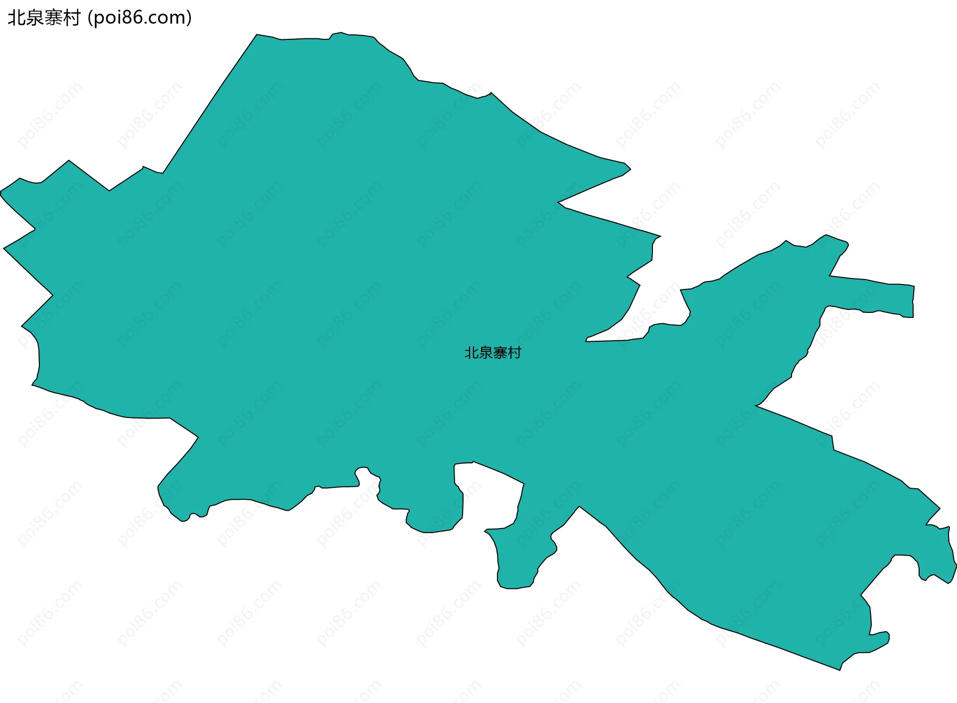 北泉寨村边界地图