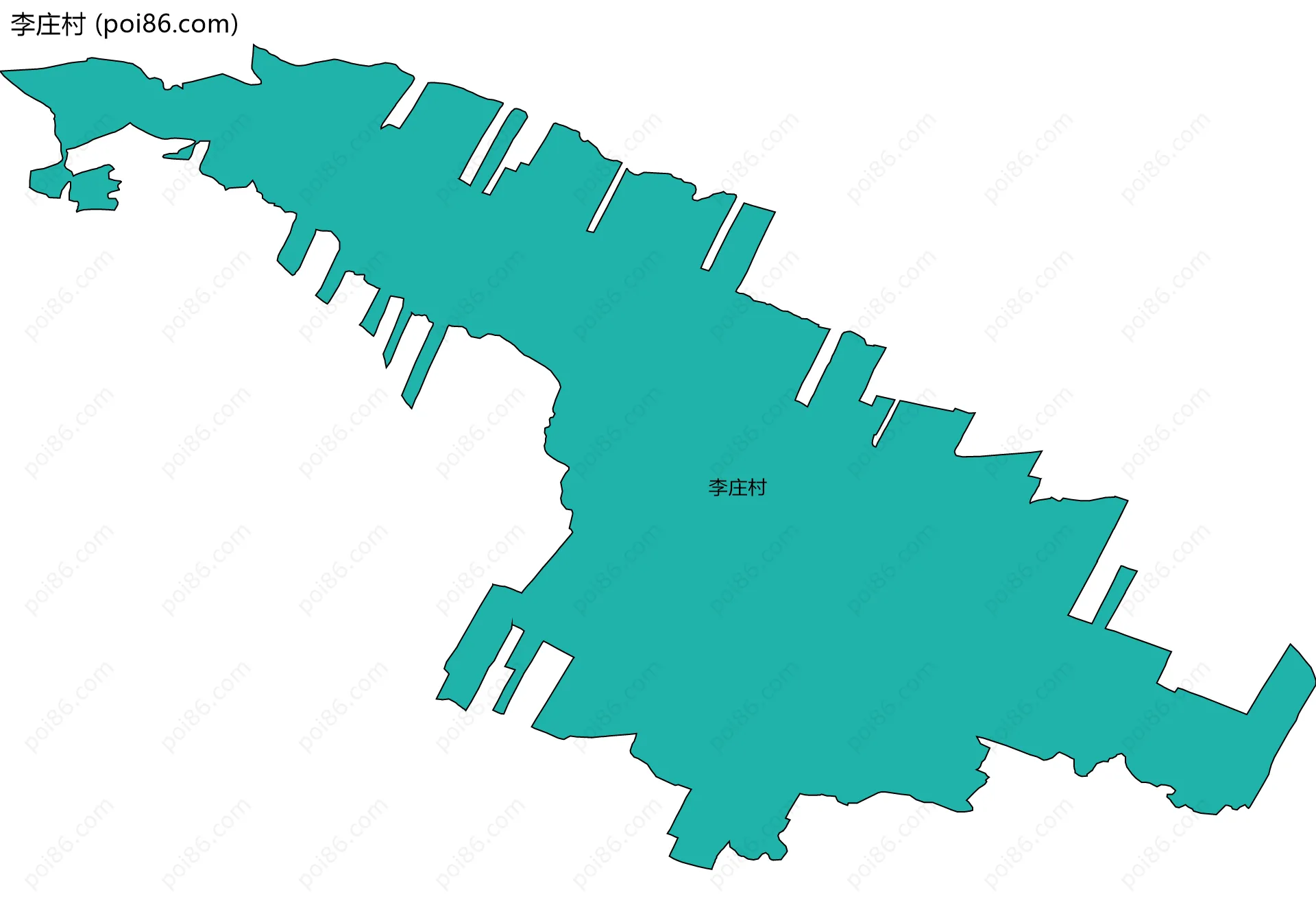 李庄村边界地图