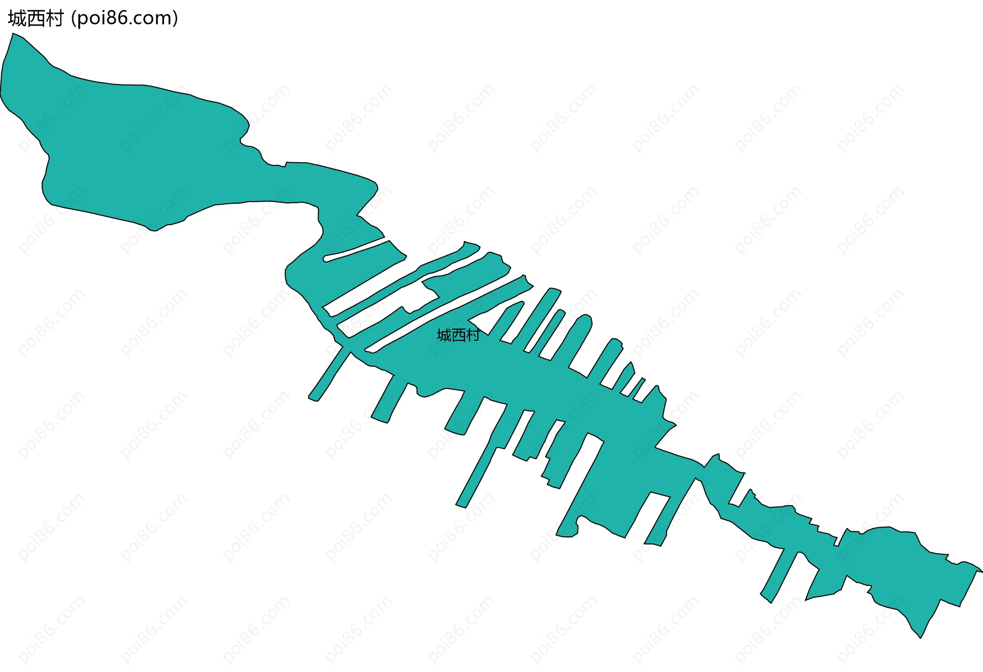 城西村边界地图