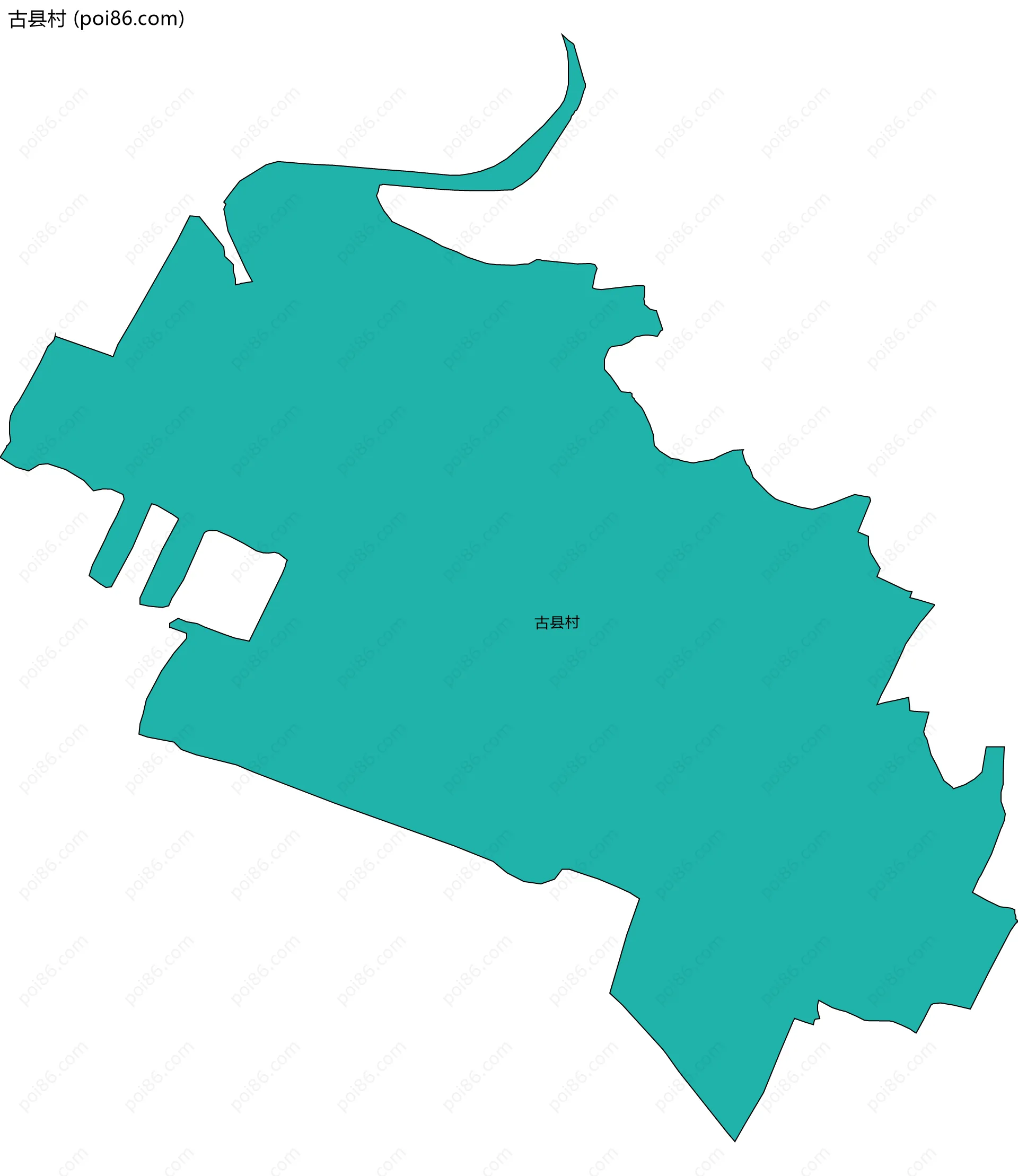 古县村边界地图