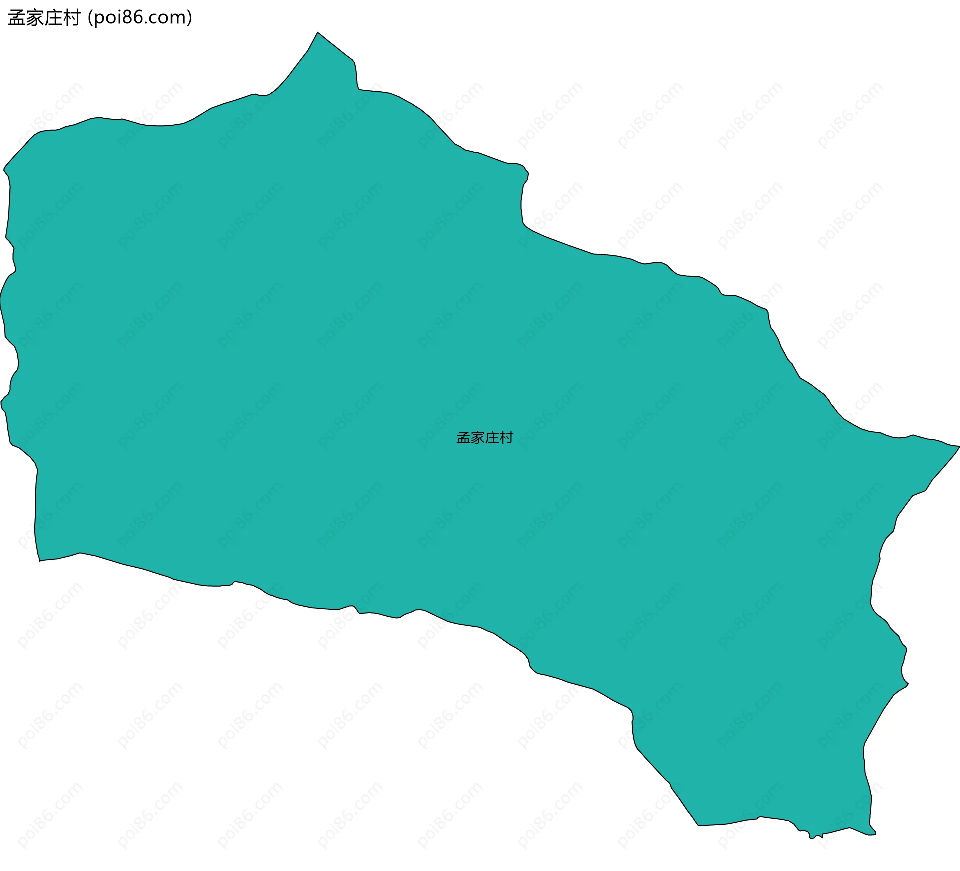 孟家庄村边界地图