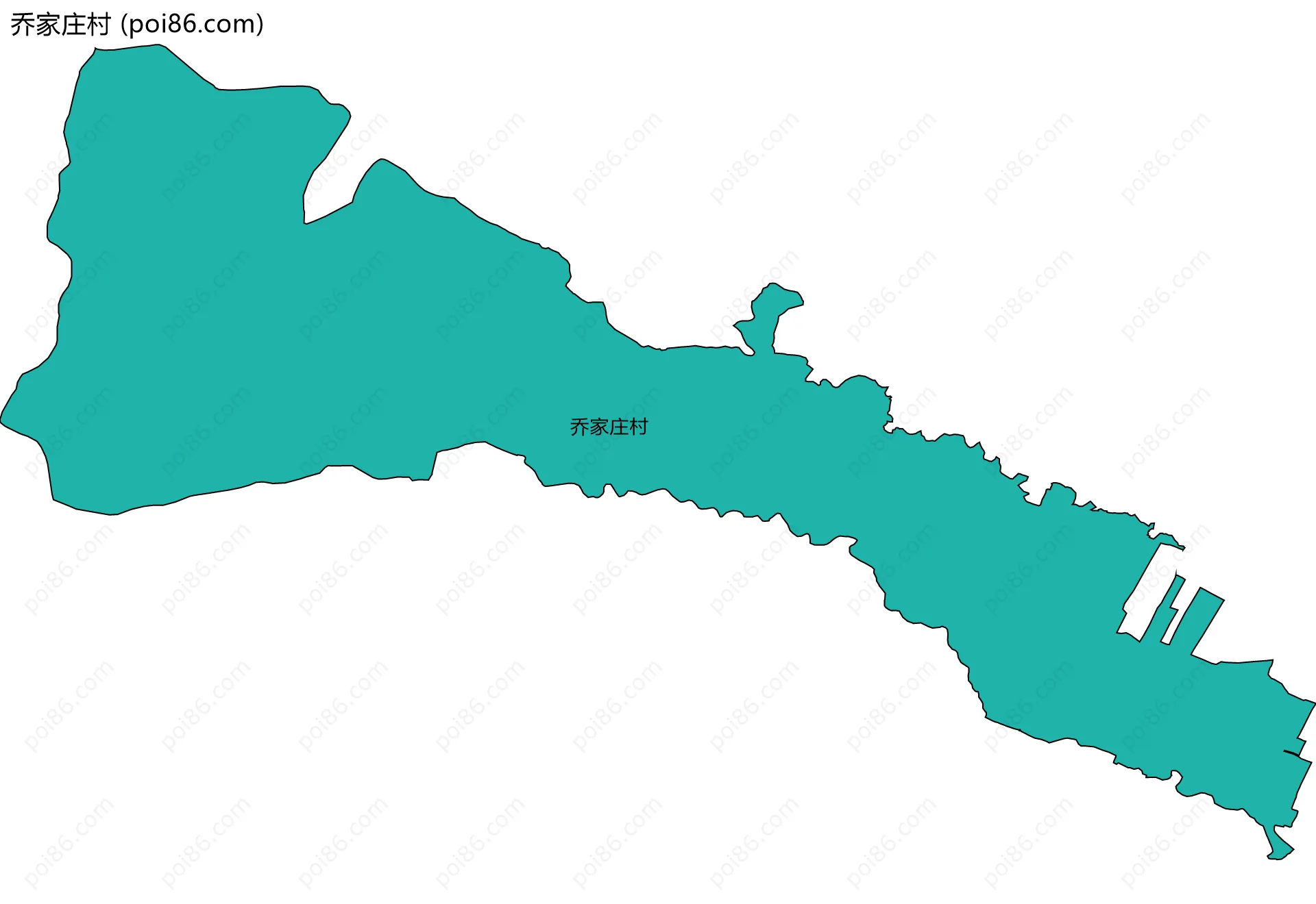 乔家庄村边界地图