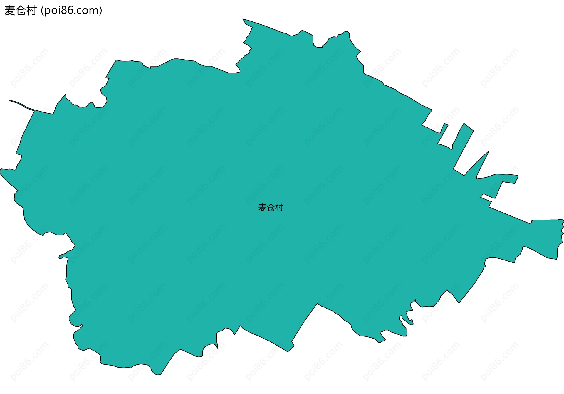 麦仓村边界地图