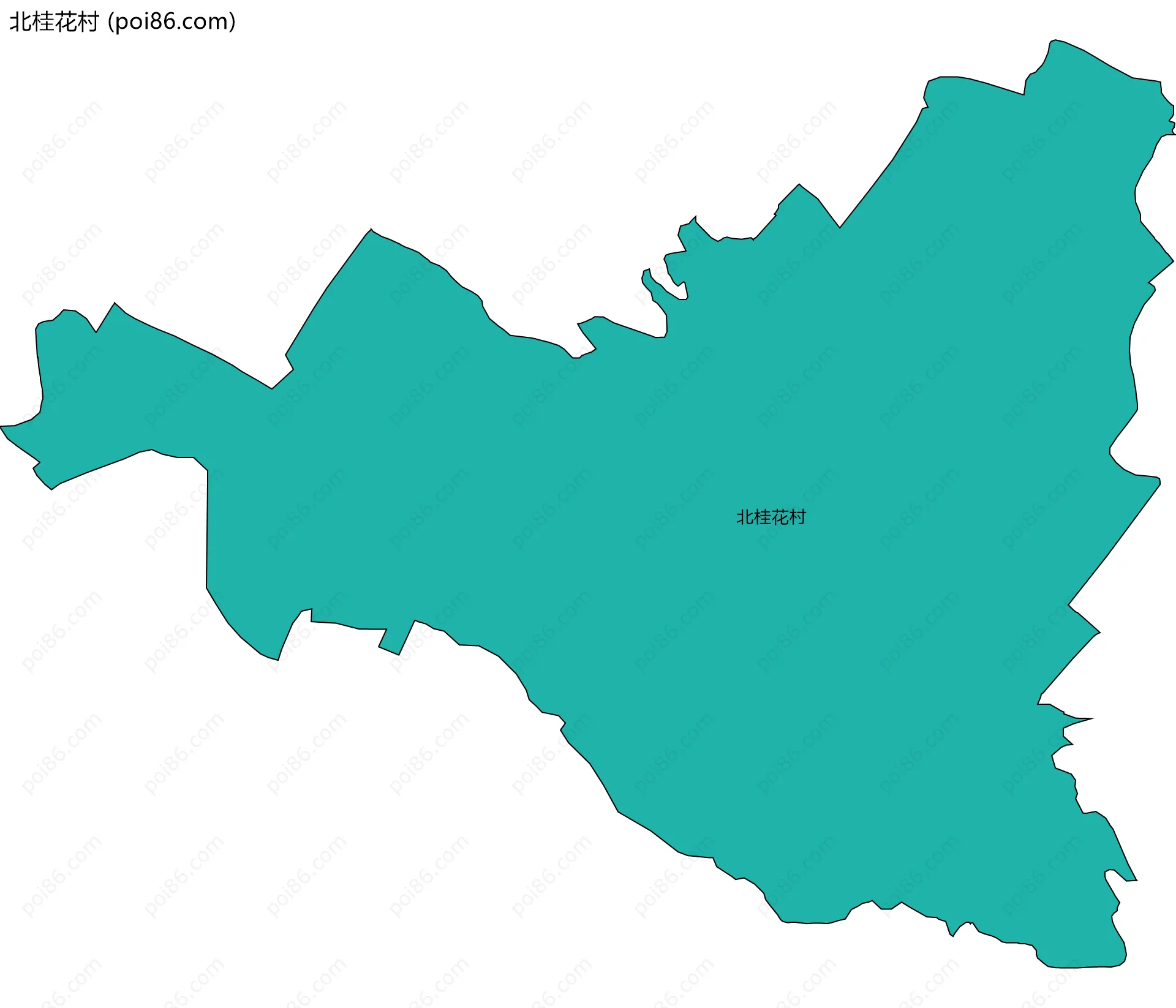 北桂花村边界地图