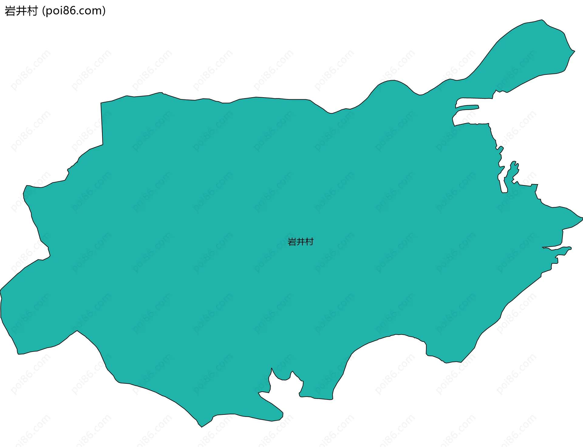岩井村边界地图