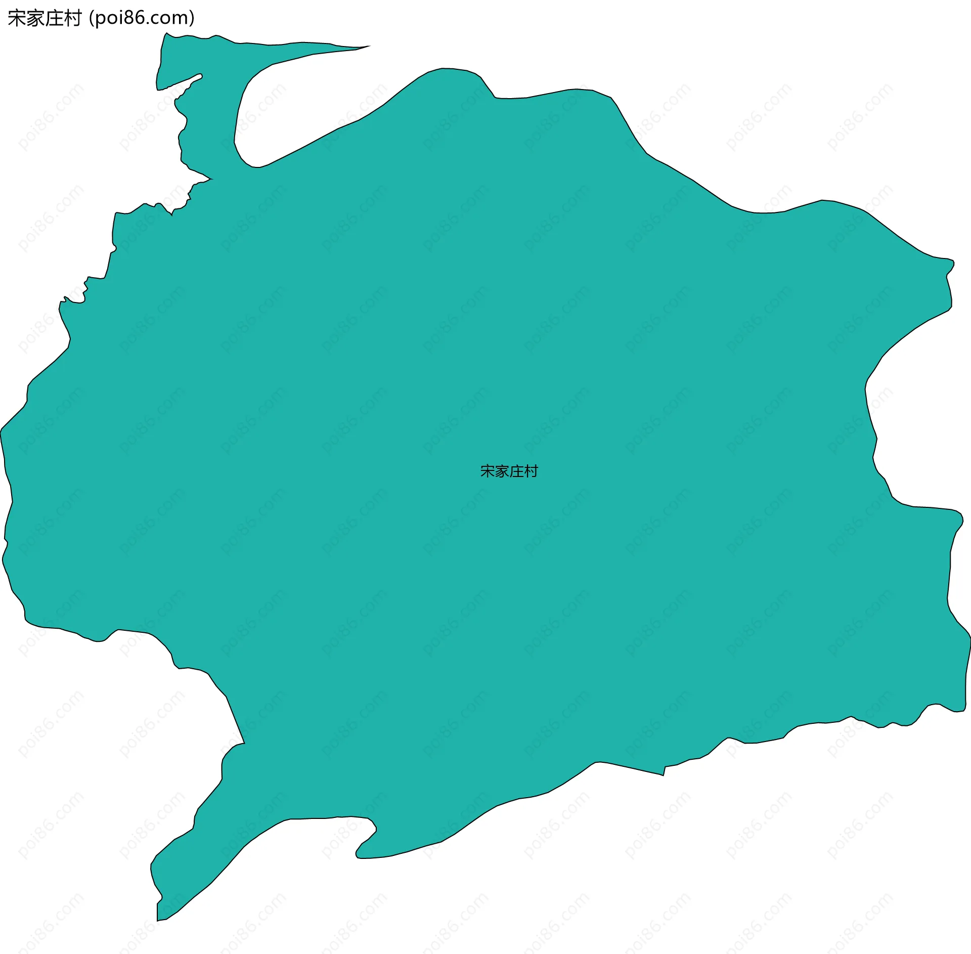 宋家庄村边界地图