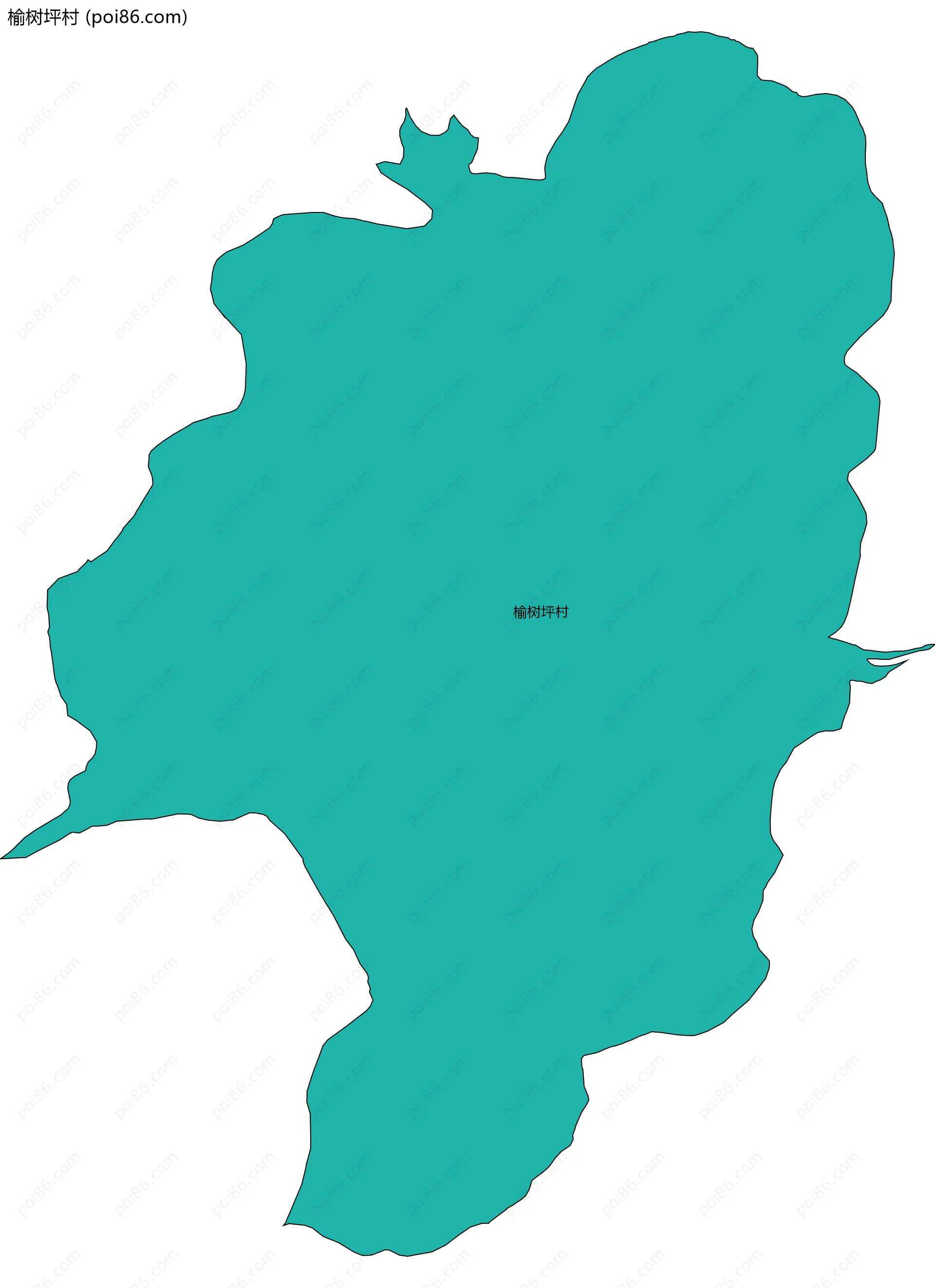 榆树坪村边界地图