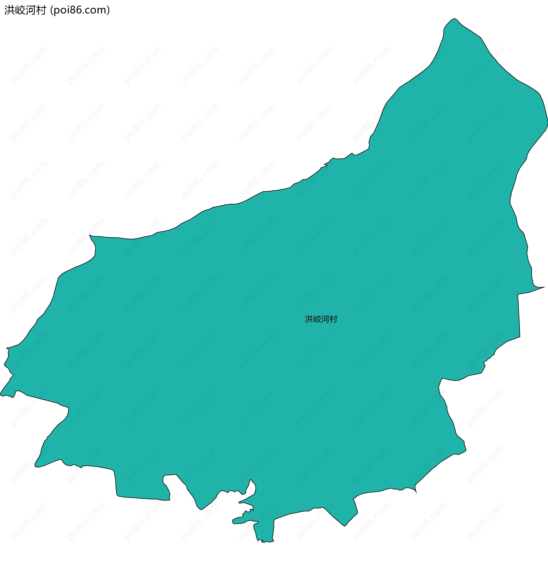 洪峧河村边界地图