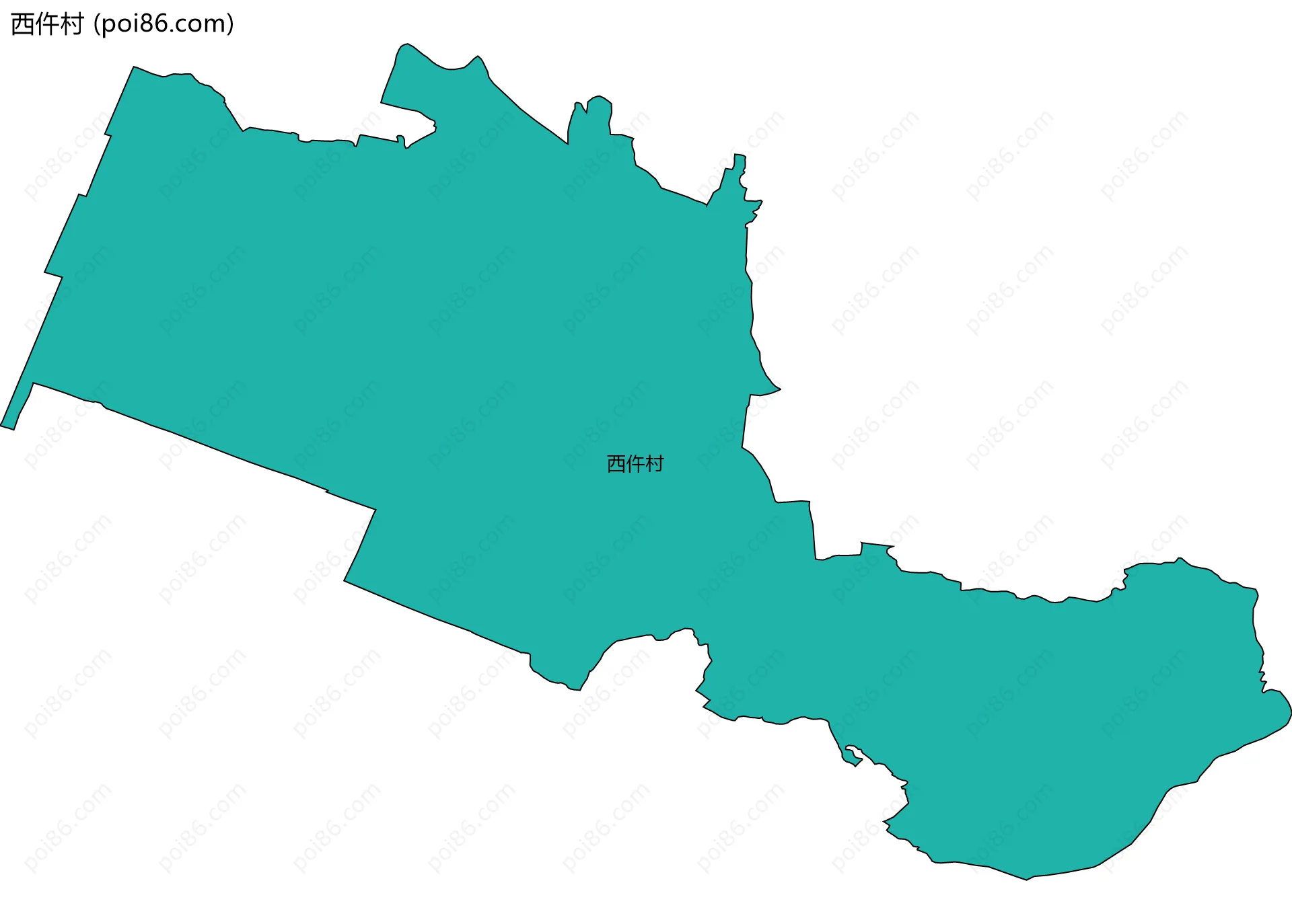 西仵村边界地图