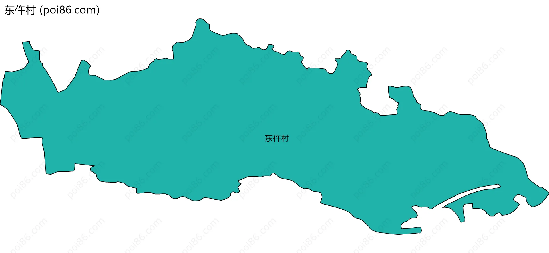 东仵村边界地图