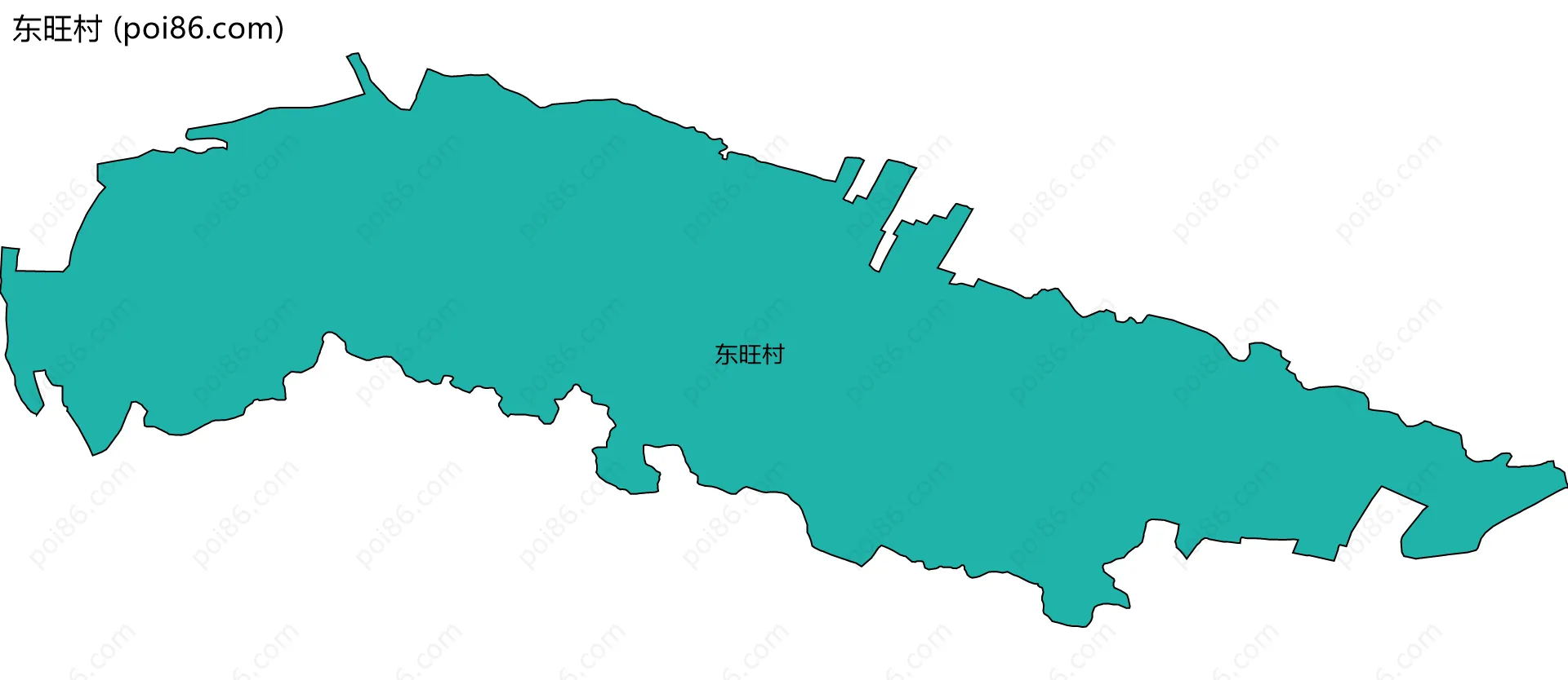 东旺村边界地图