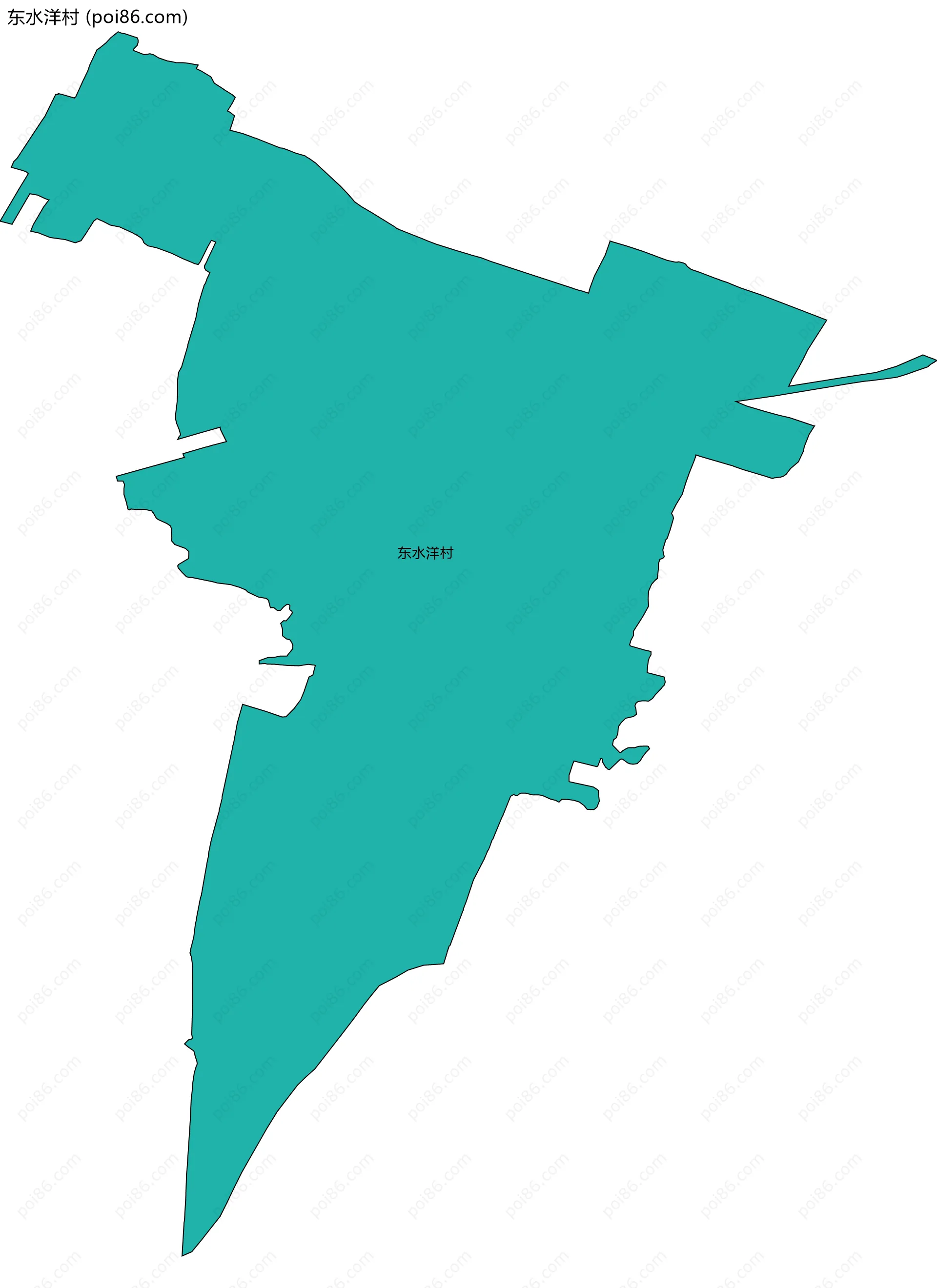 东水洋村边界地图