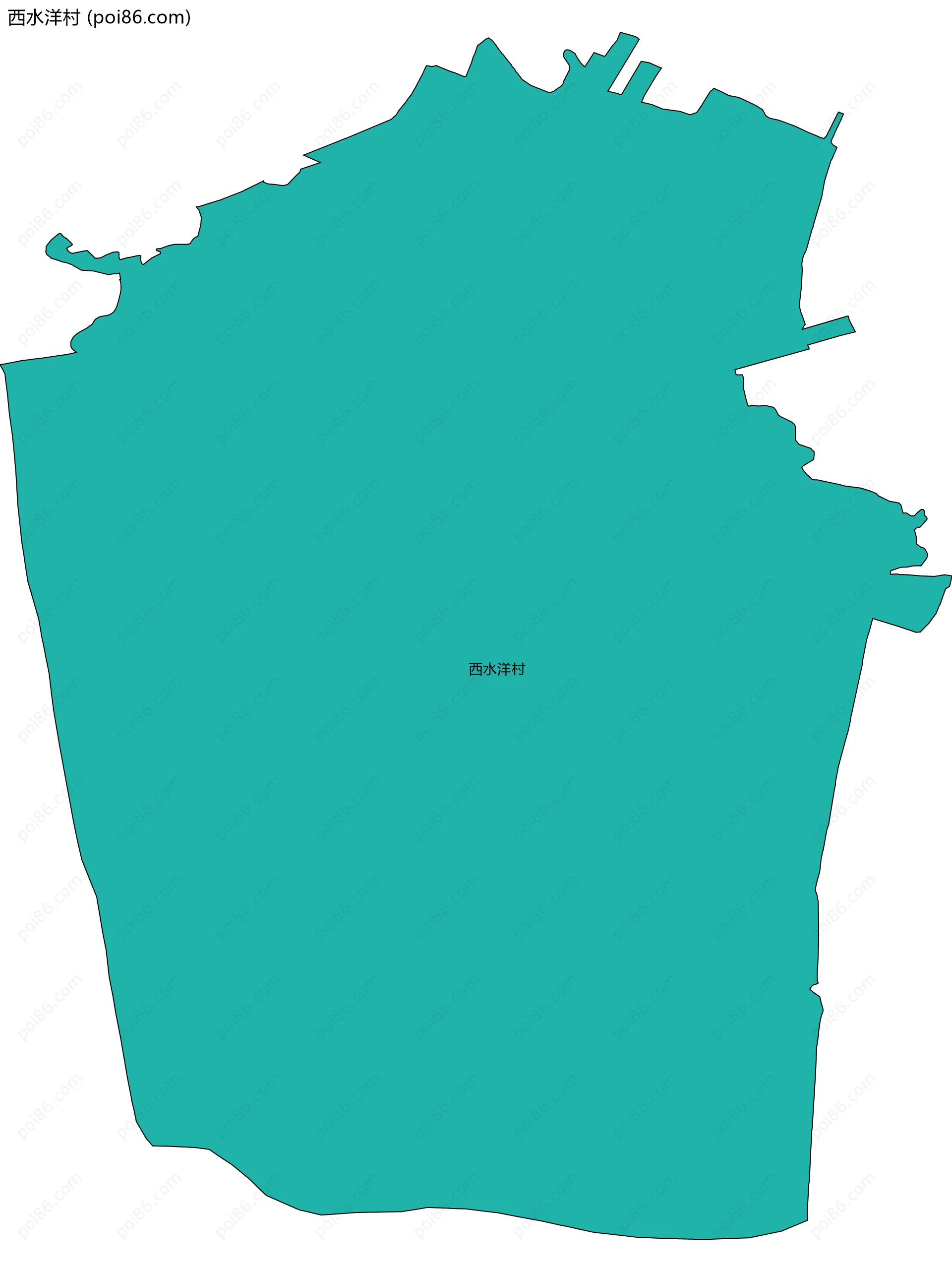 西水洋村边界地图