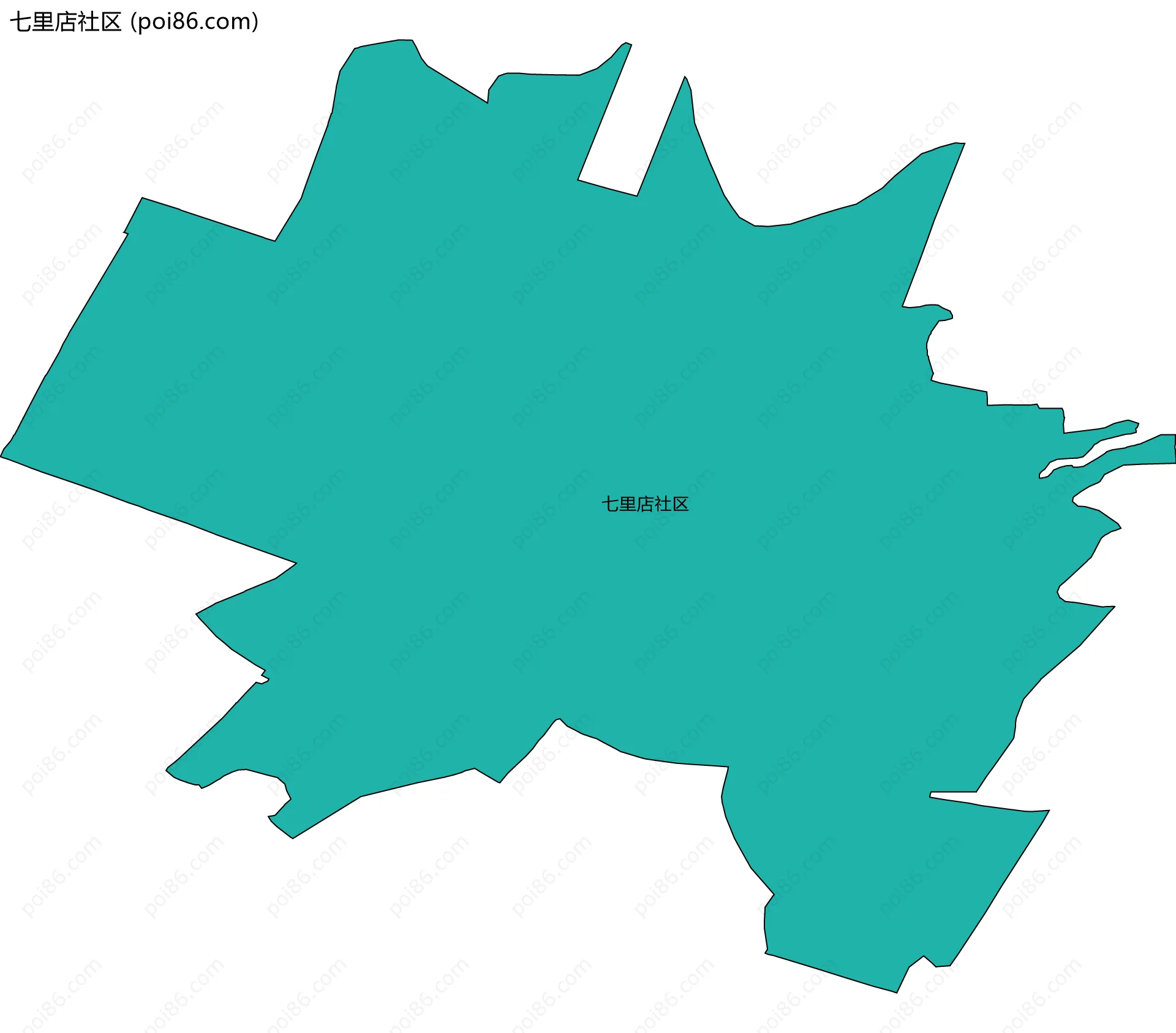 七里店社区边界地图
