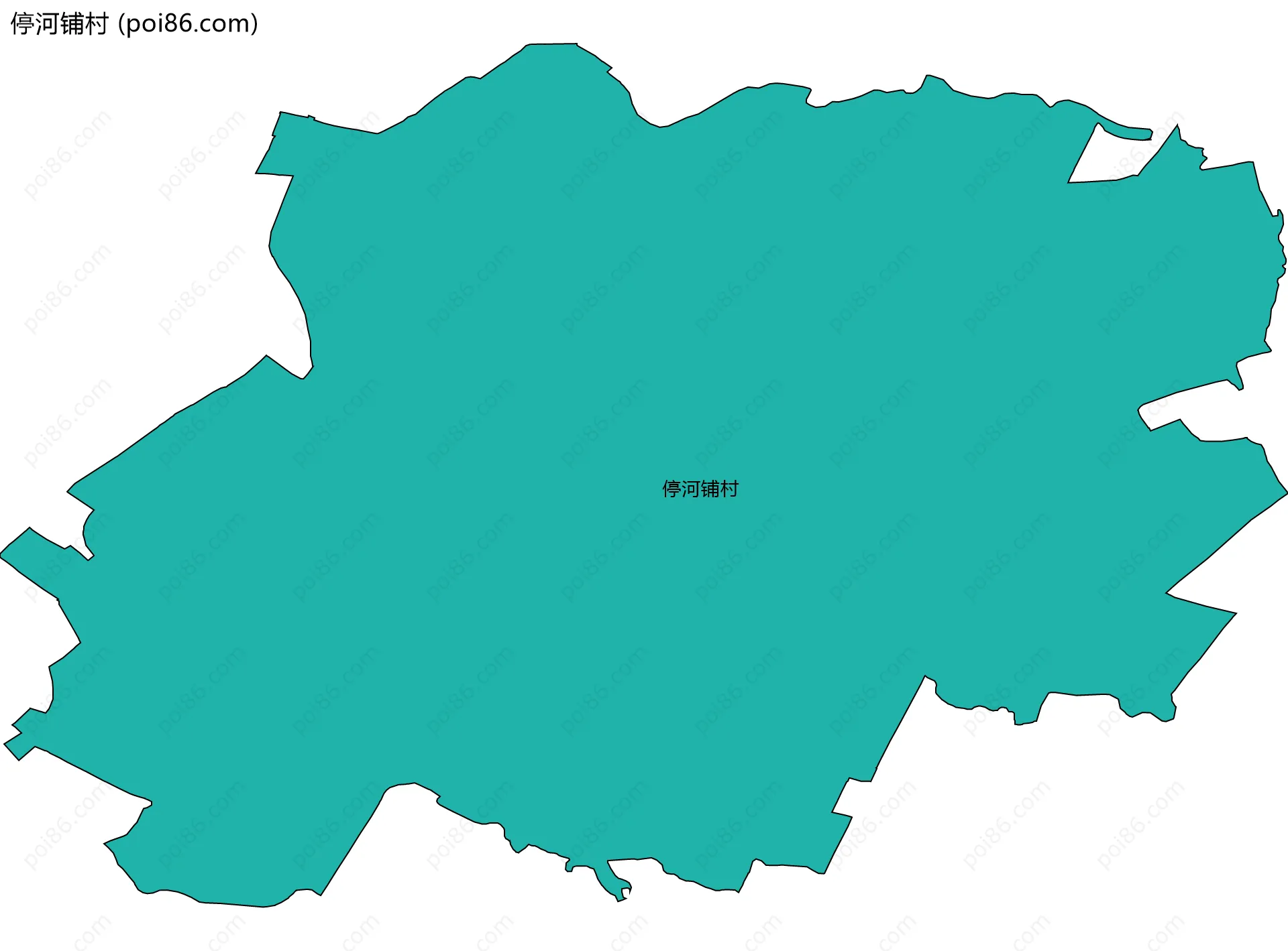 停河铺村边界地图