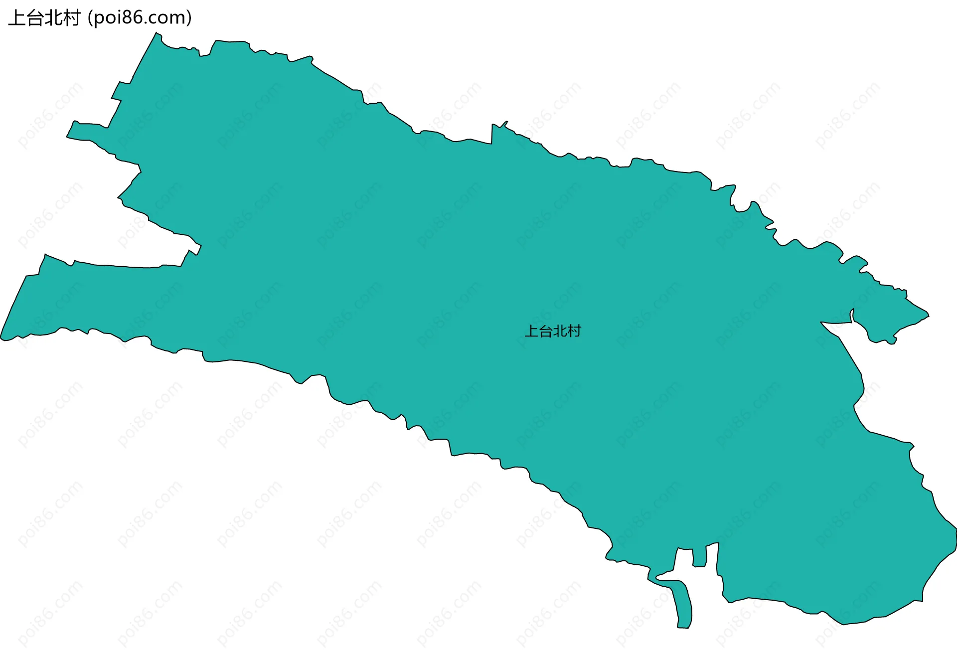 上台北村边界地图