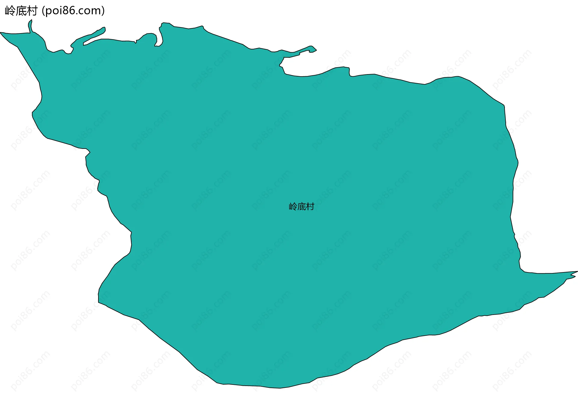 岭底村边界地图