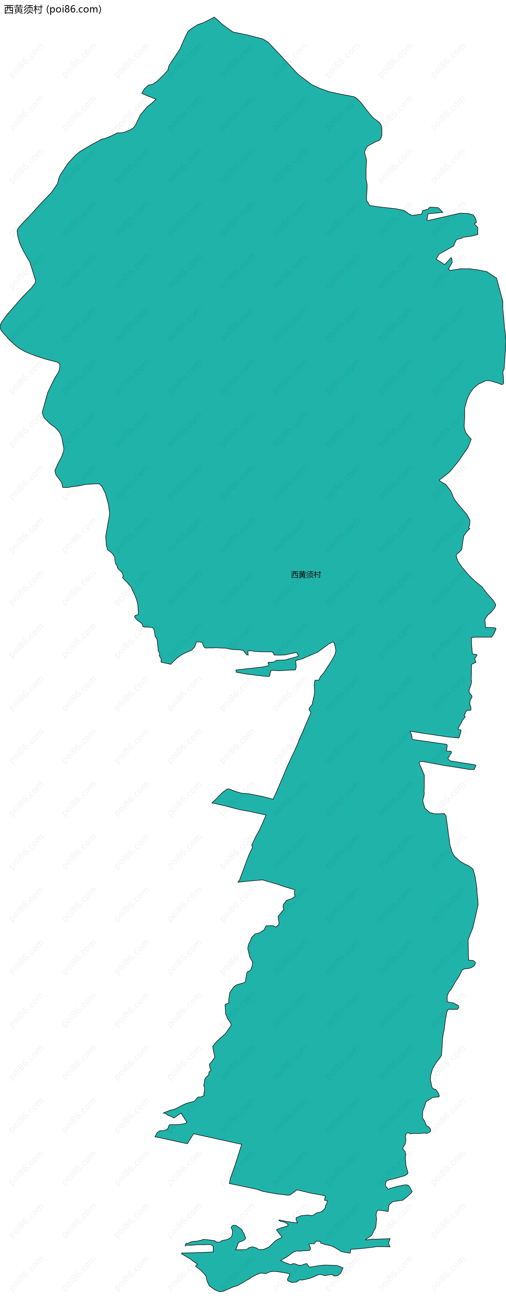 西黄须村边界地图