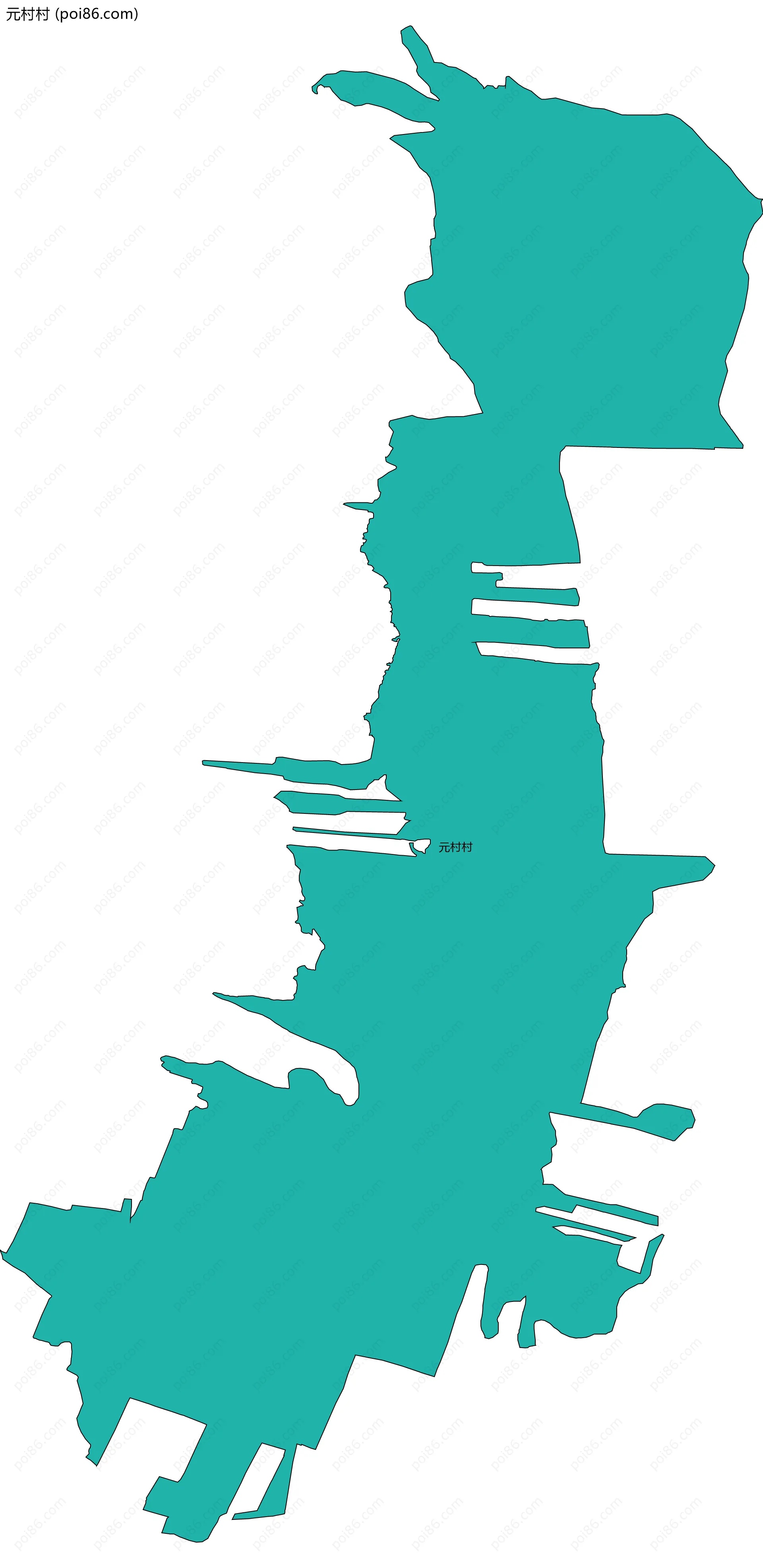 元村村边界地图