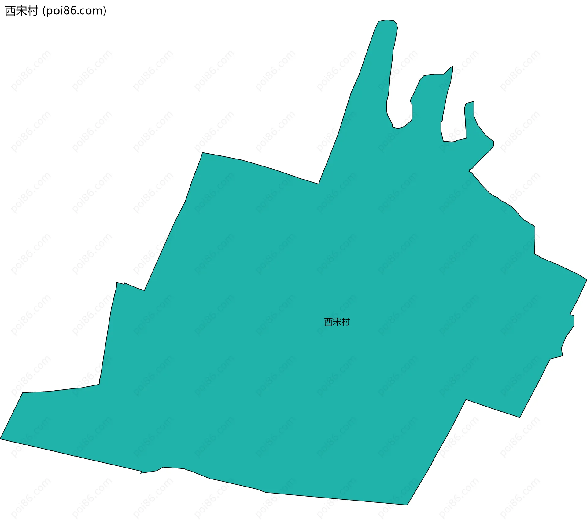 西宋村边界地图