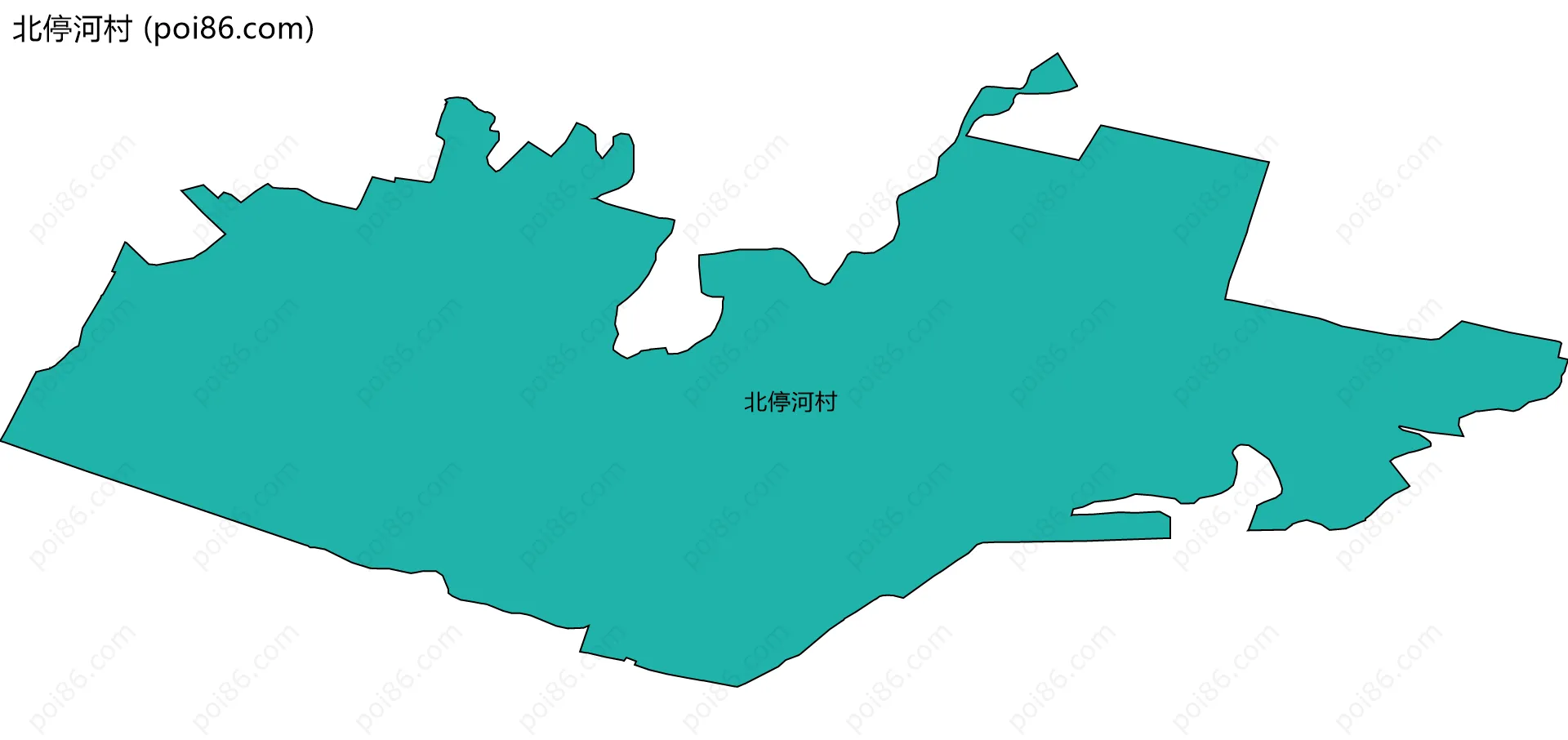 北停河村边界地图