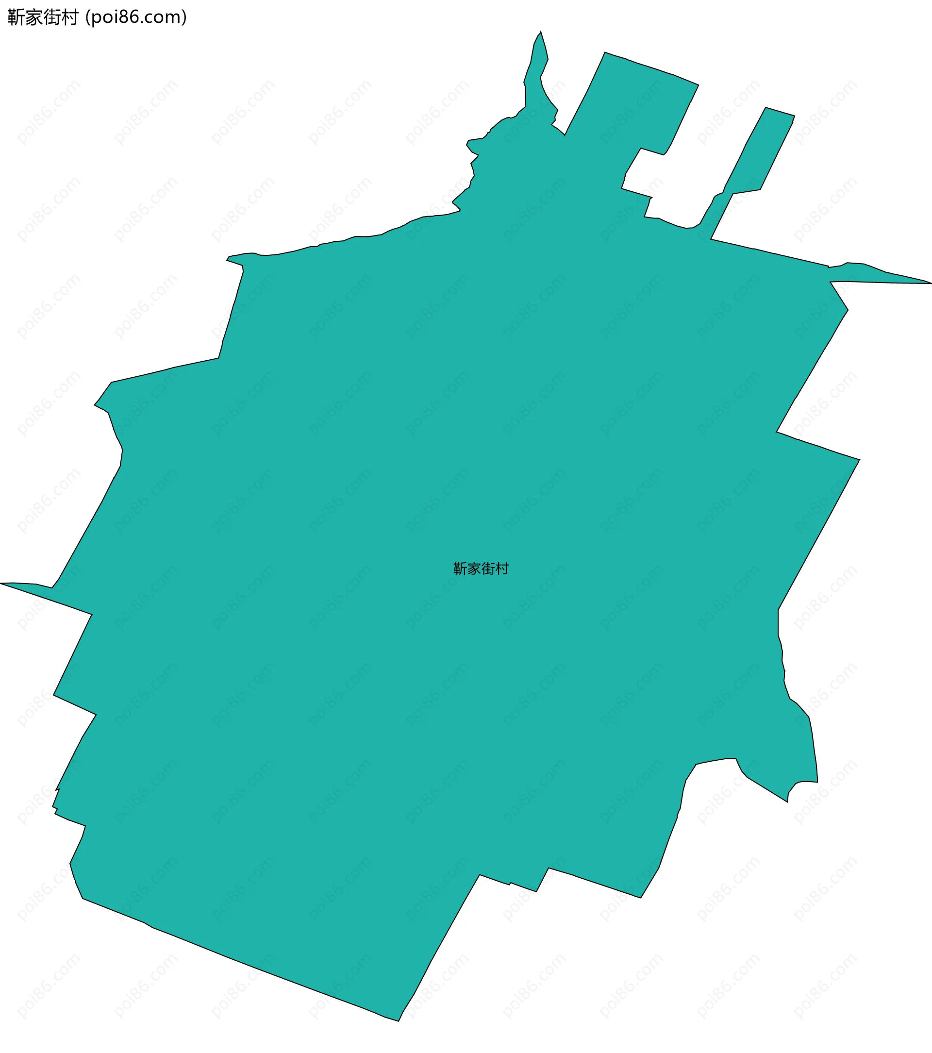 靳家街村边界地图