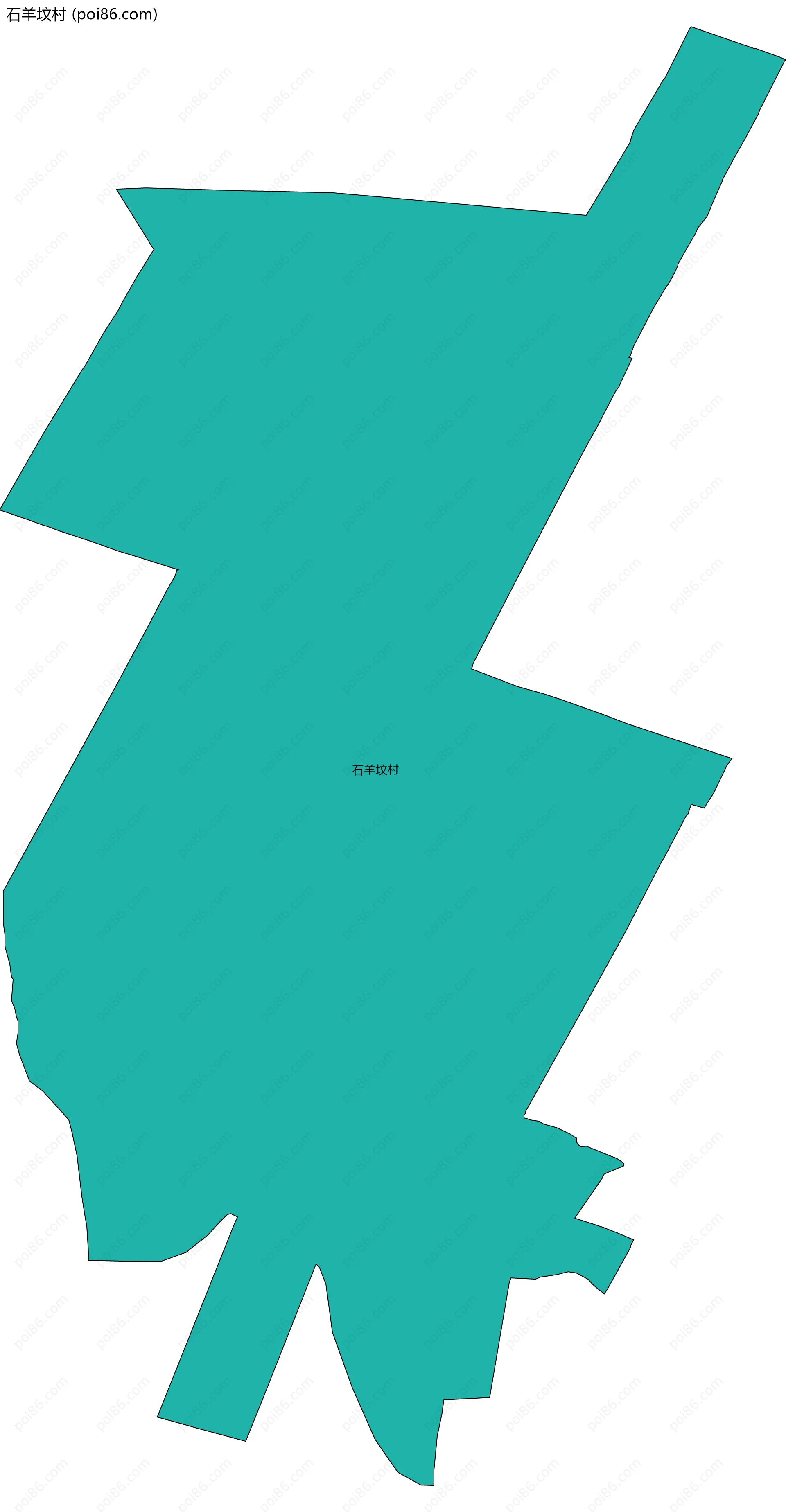 石羊坟村边界地图