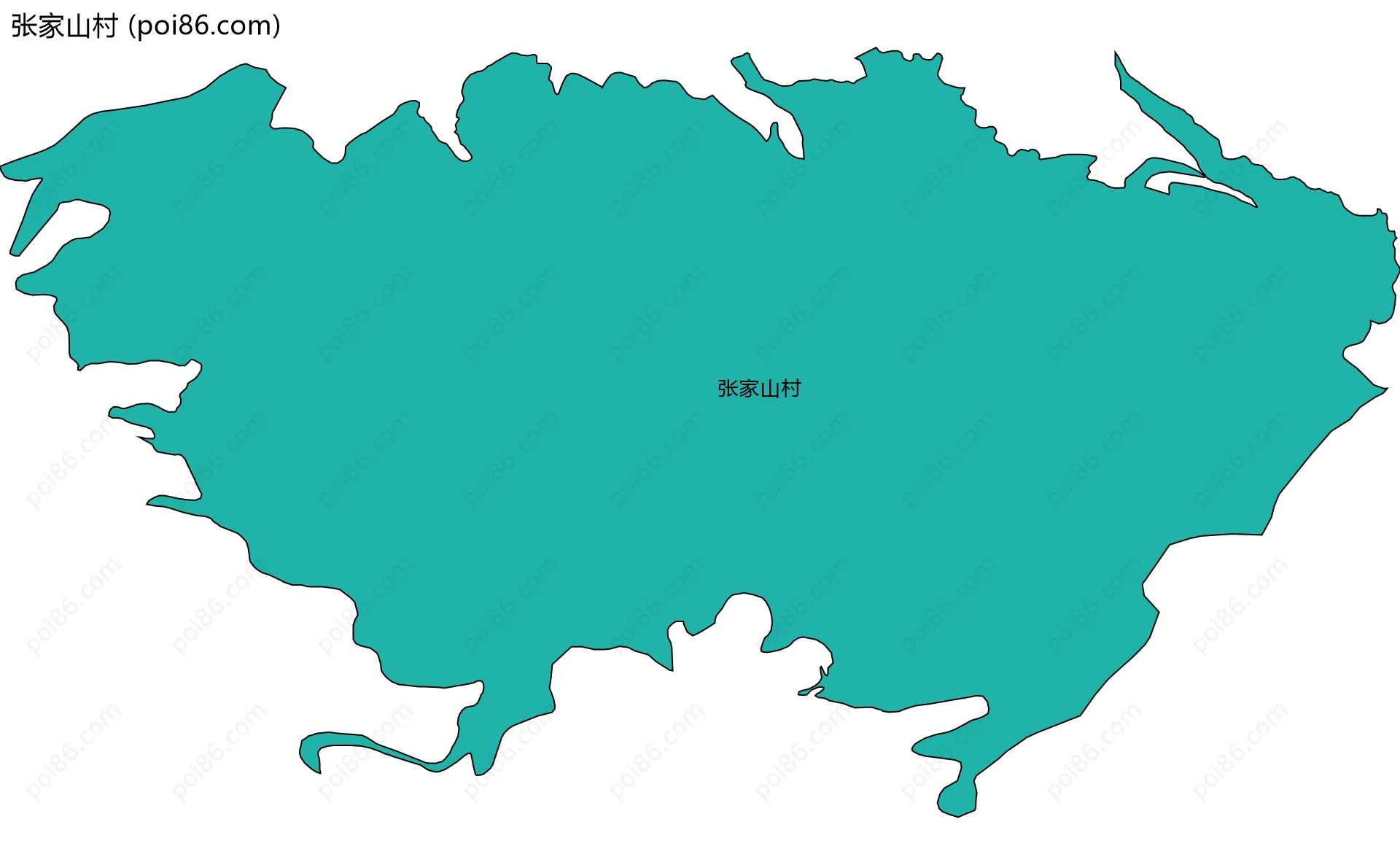 张家山村边界地图