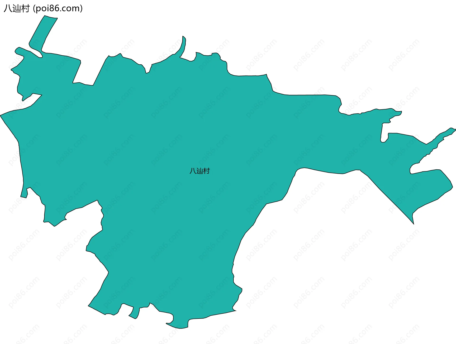 八辿村边界地图
