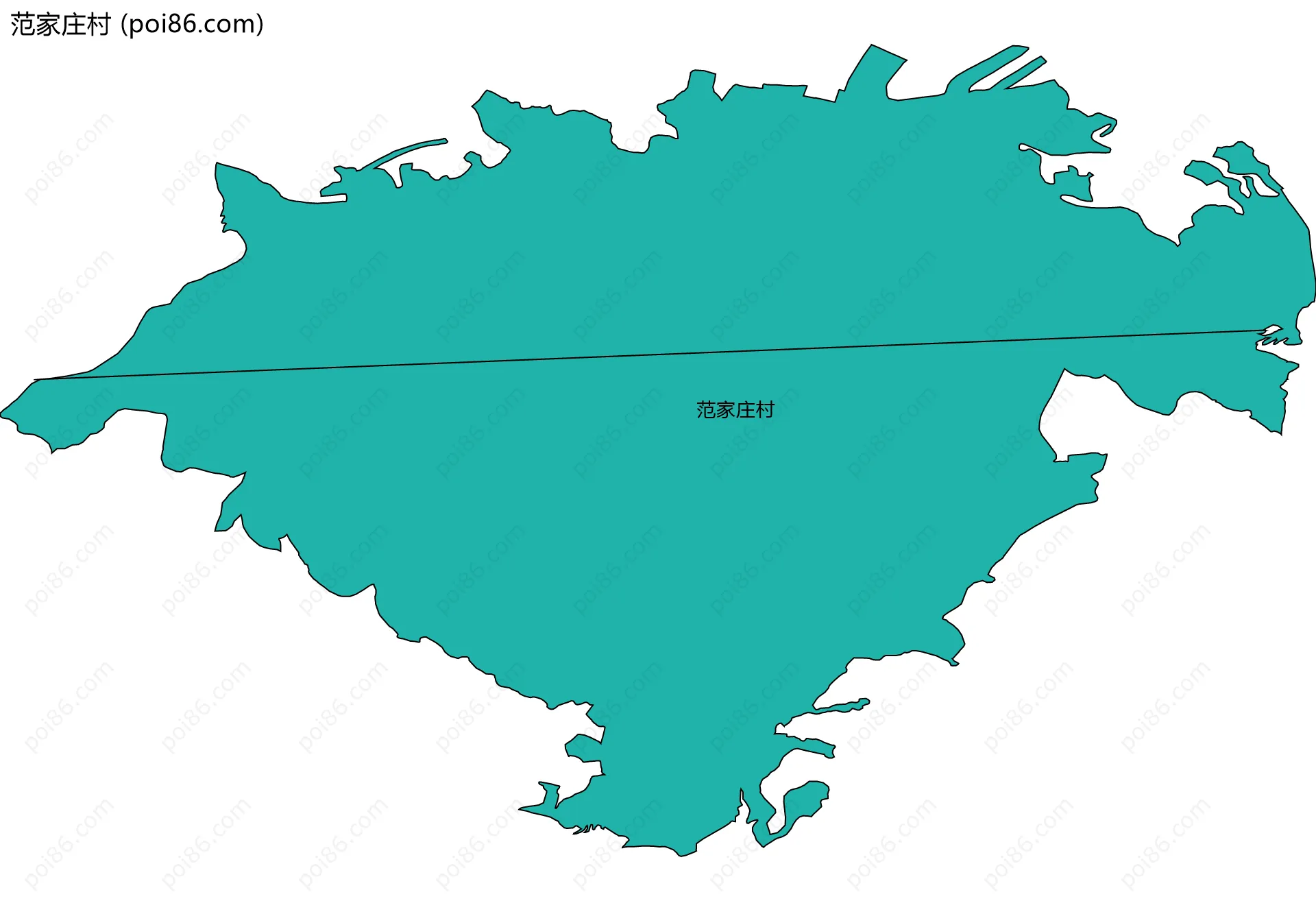 范家庄村边界地图