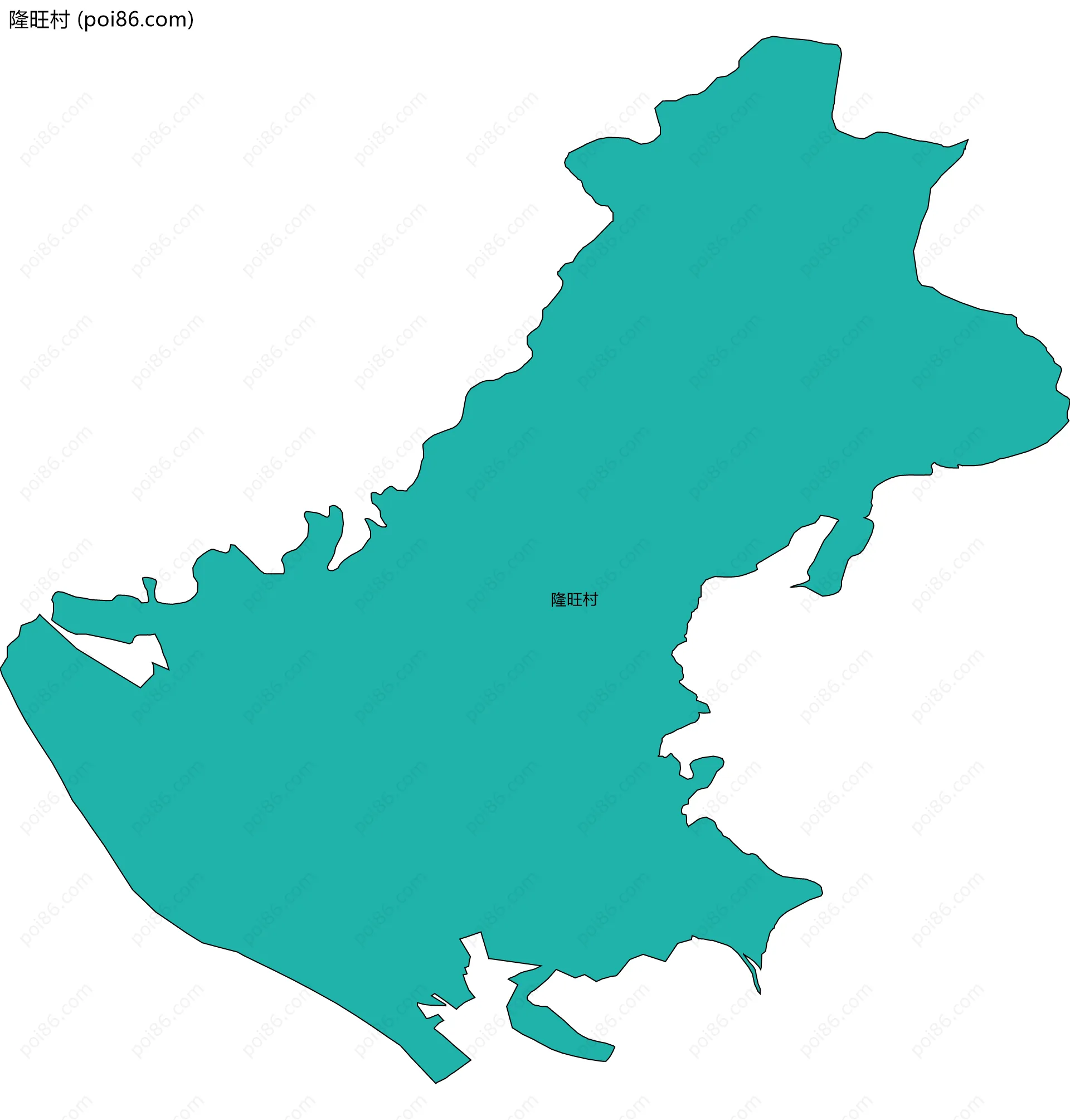 隆旺村边界地图