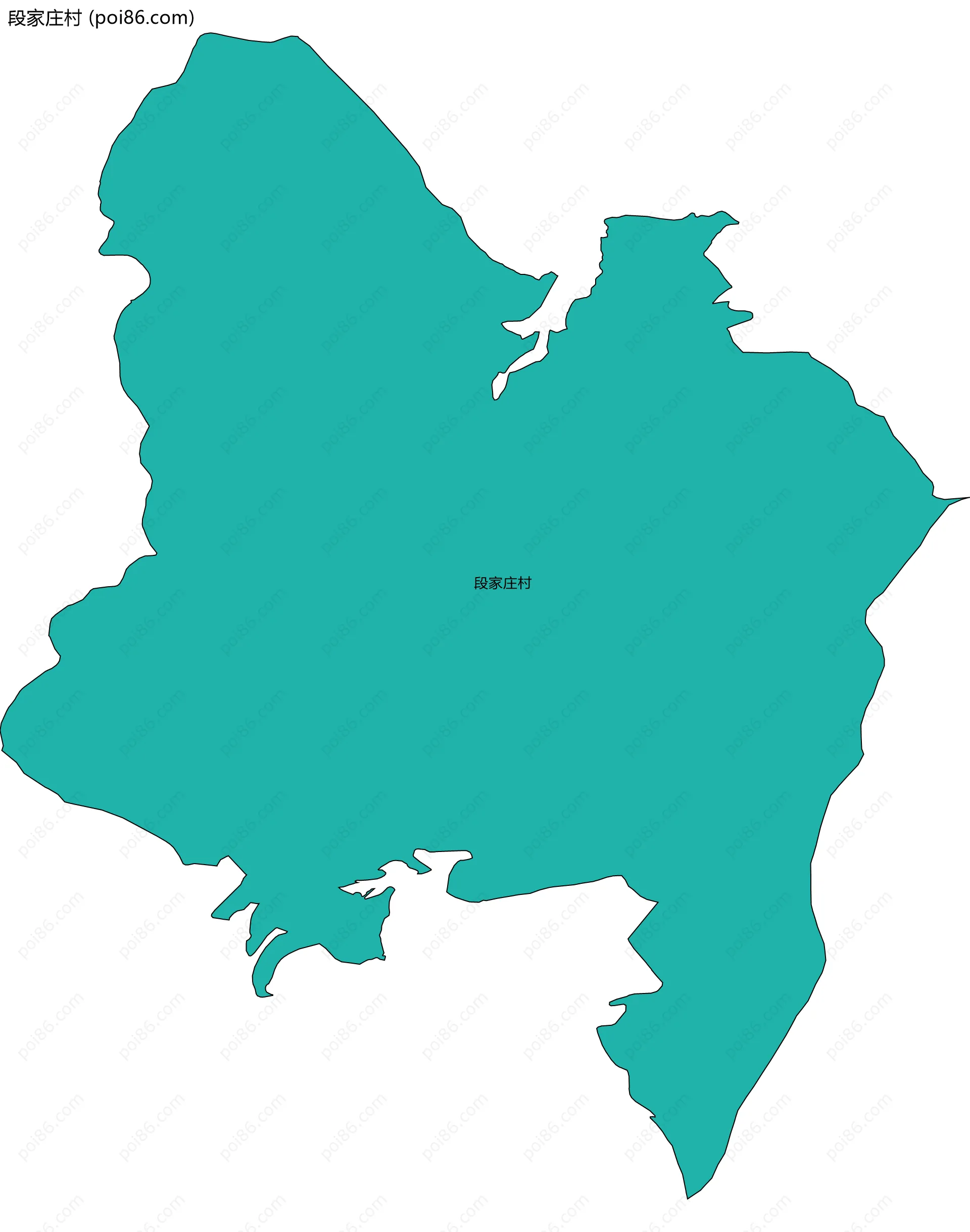 段家庄村边界地图