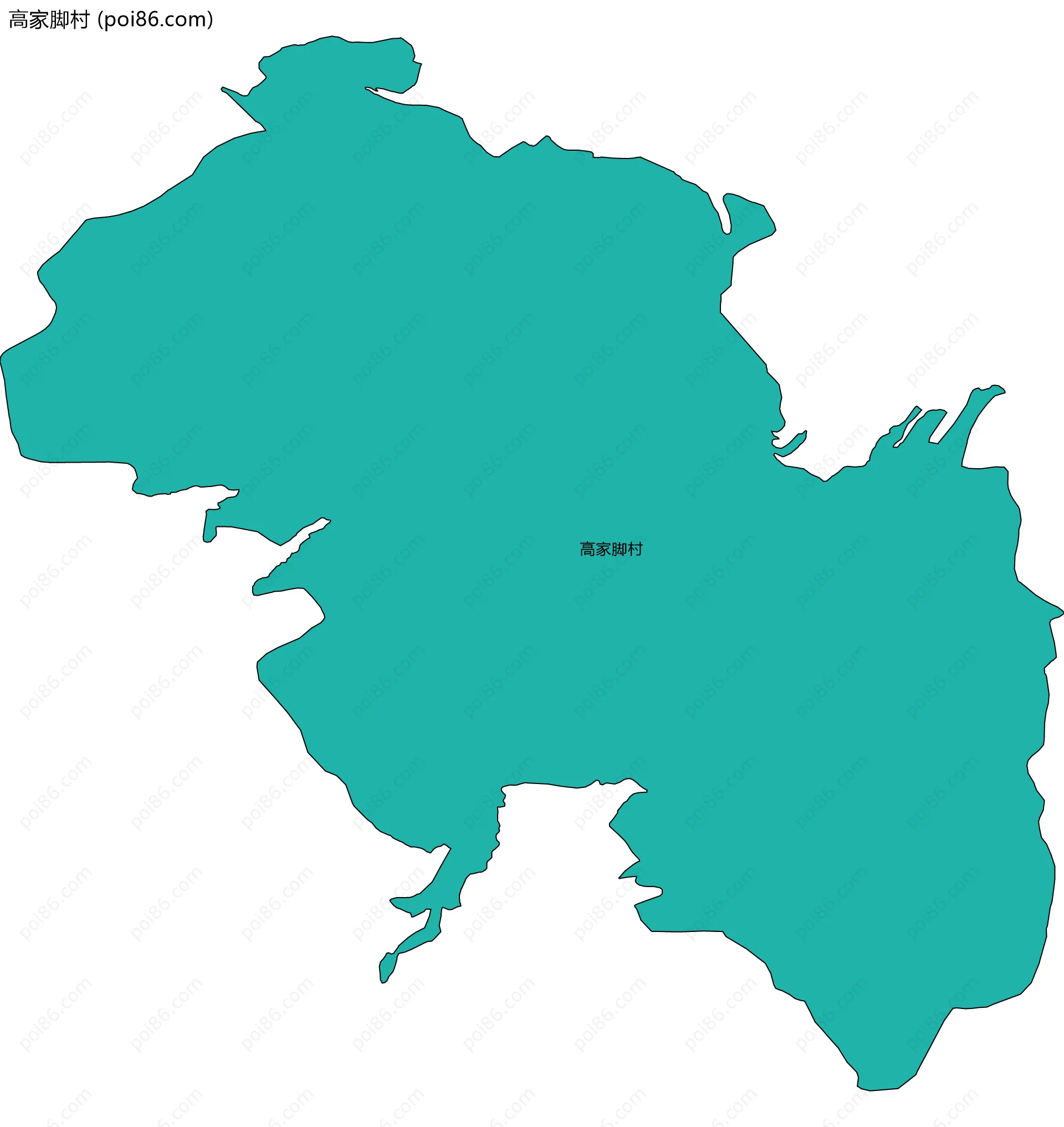 高家脚村边界地图